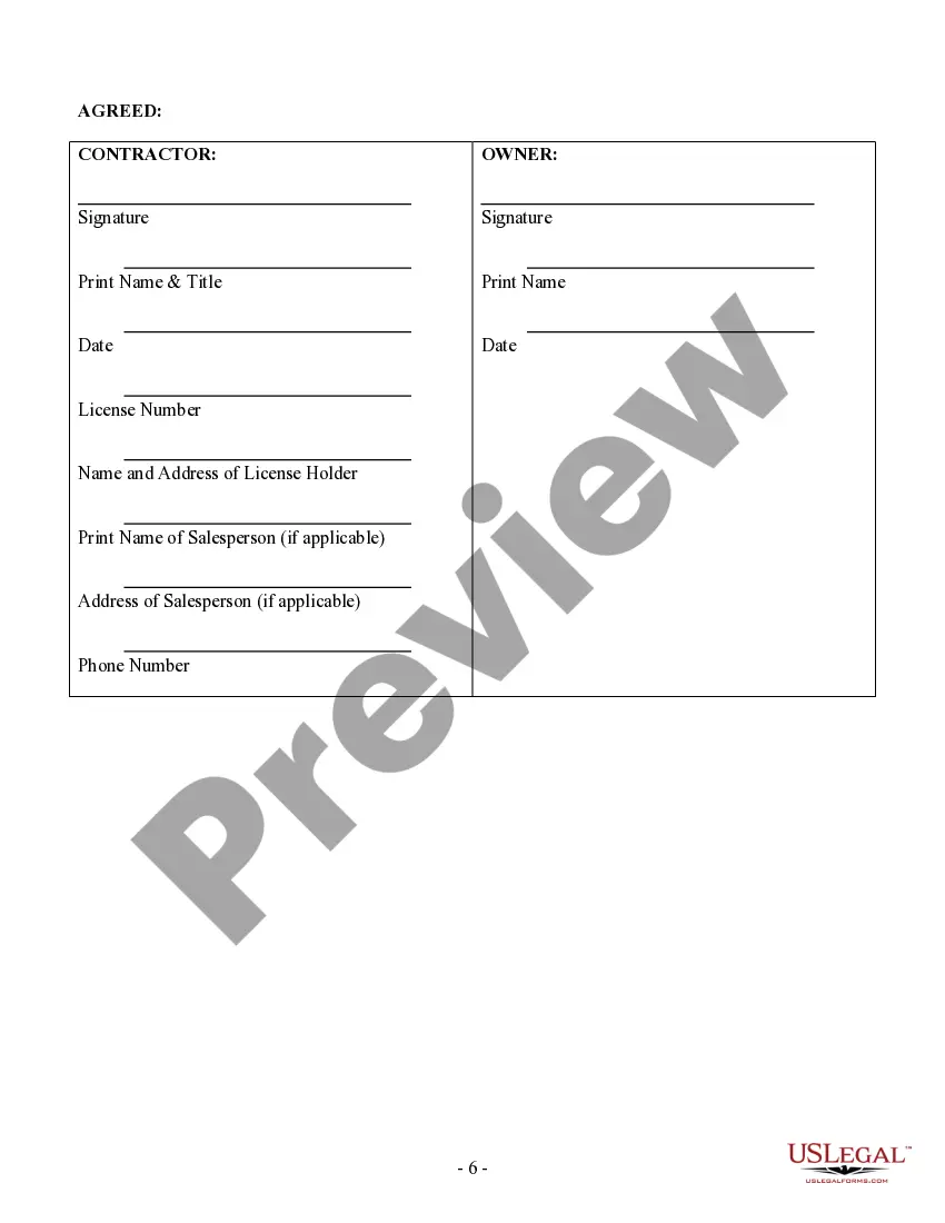 Preview Foundation Contract for Contractor