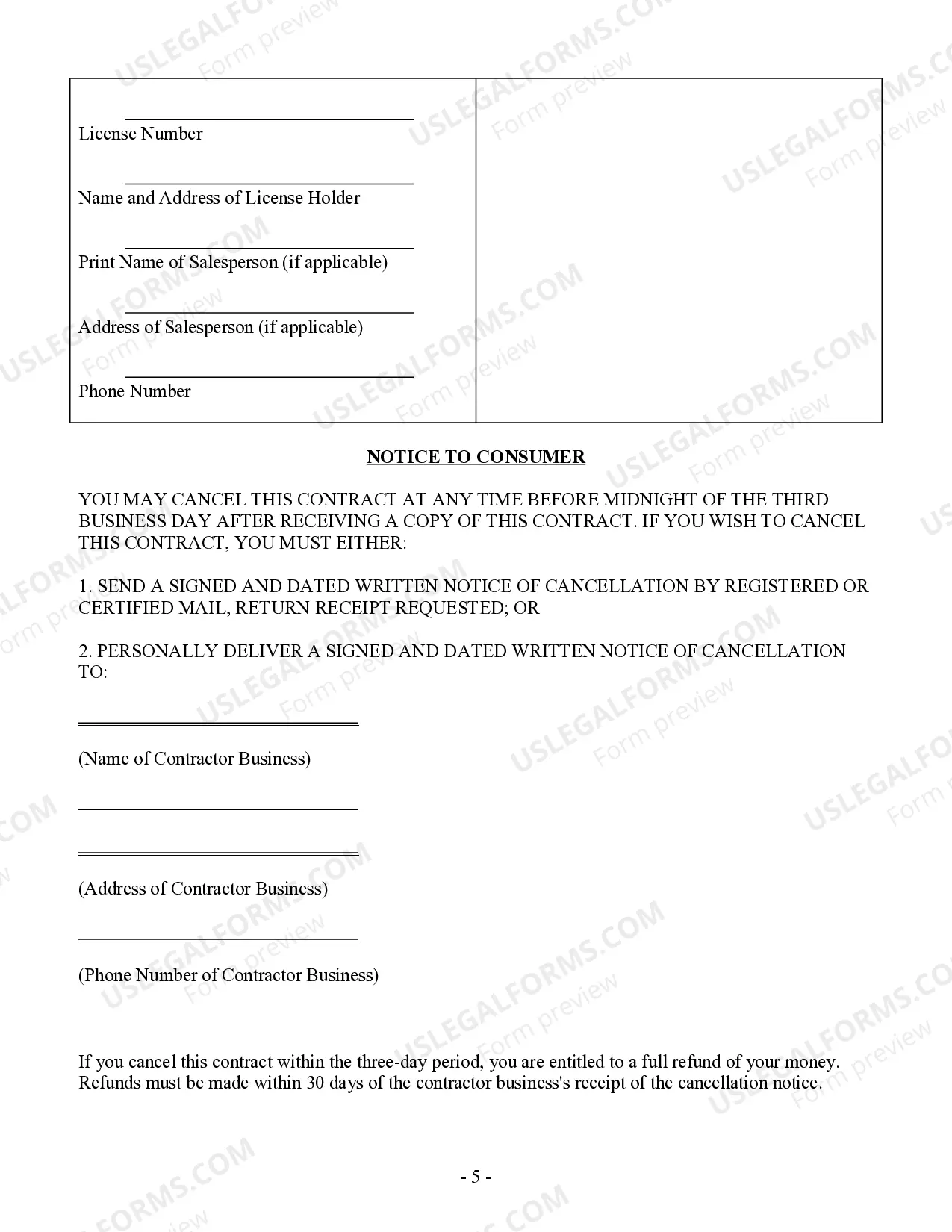 Preview Brick Mason Contract for Contractor