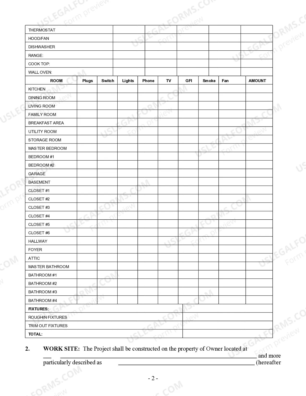Preview Electrical Contract for Contractor