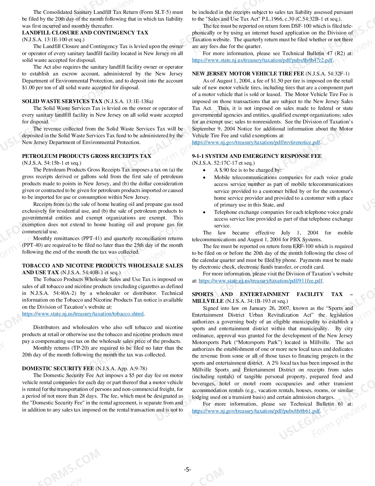 Preview New Jersey Business Registration Package all types