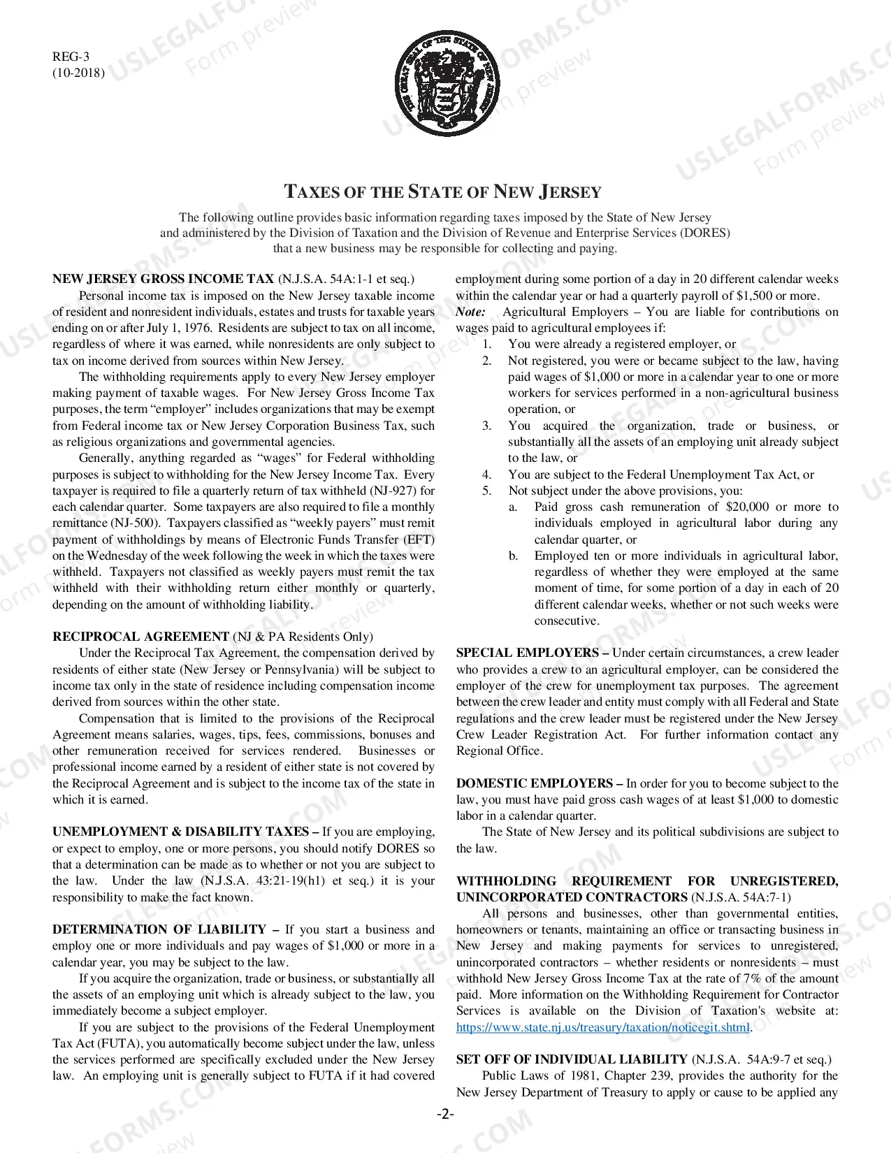 Preview New Jersey Business Registration Package including Nonprofit