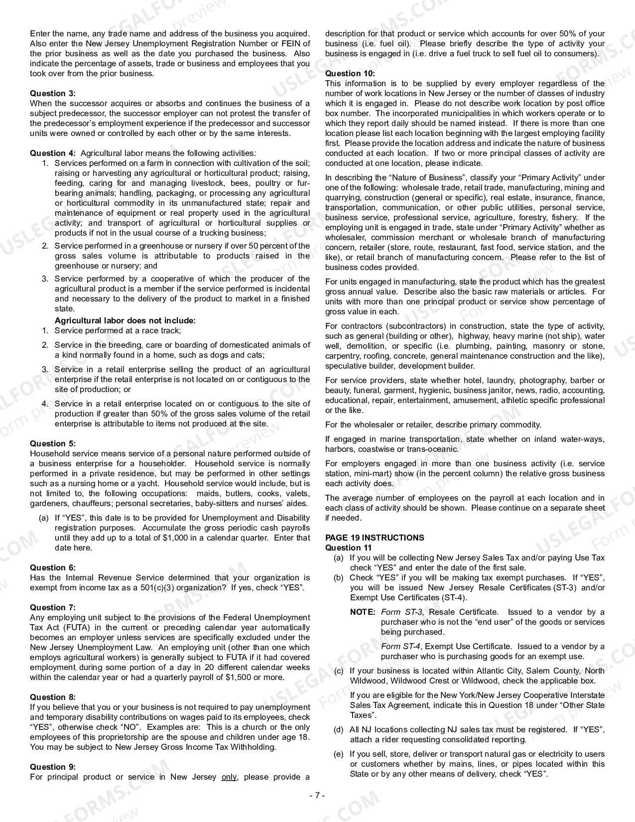 Preview New Jersey Business Registration Package for Sole Proprietorship