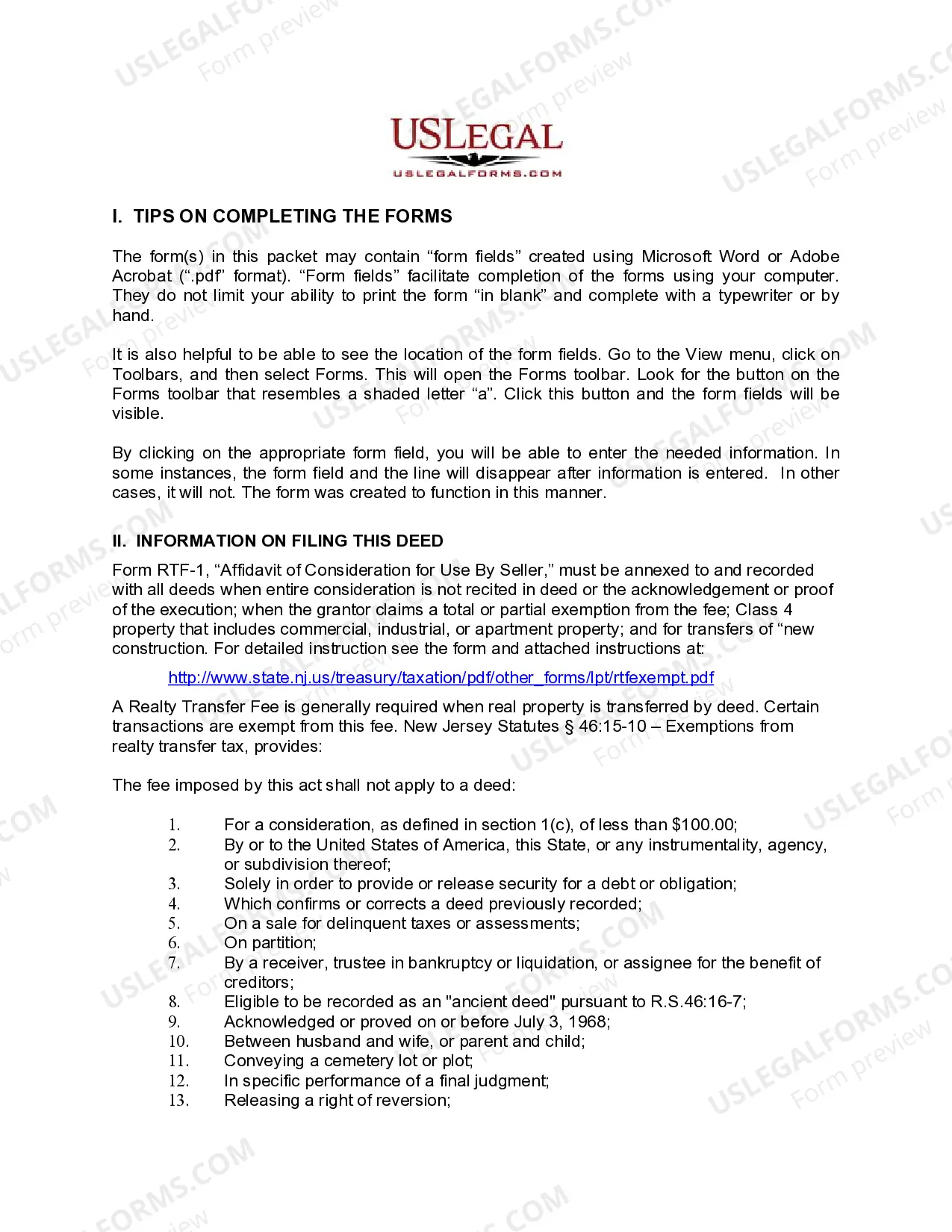 Preview Warranty Deed from Individual to Husband and Wife