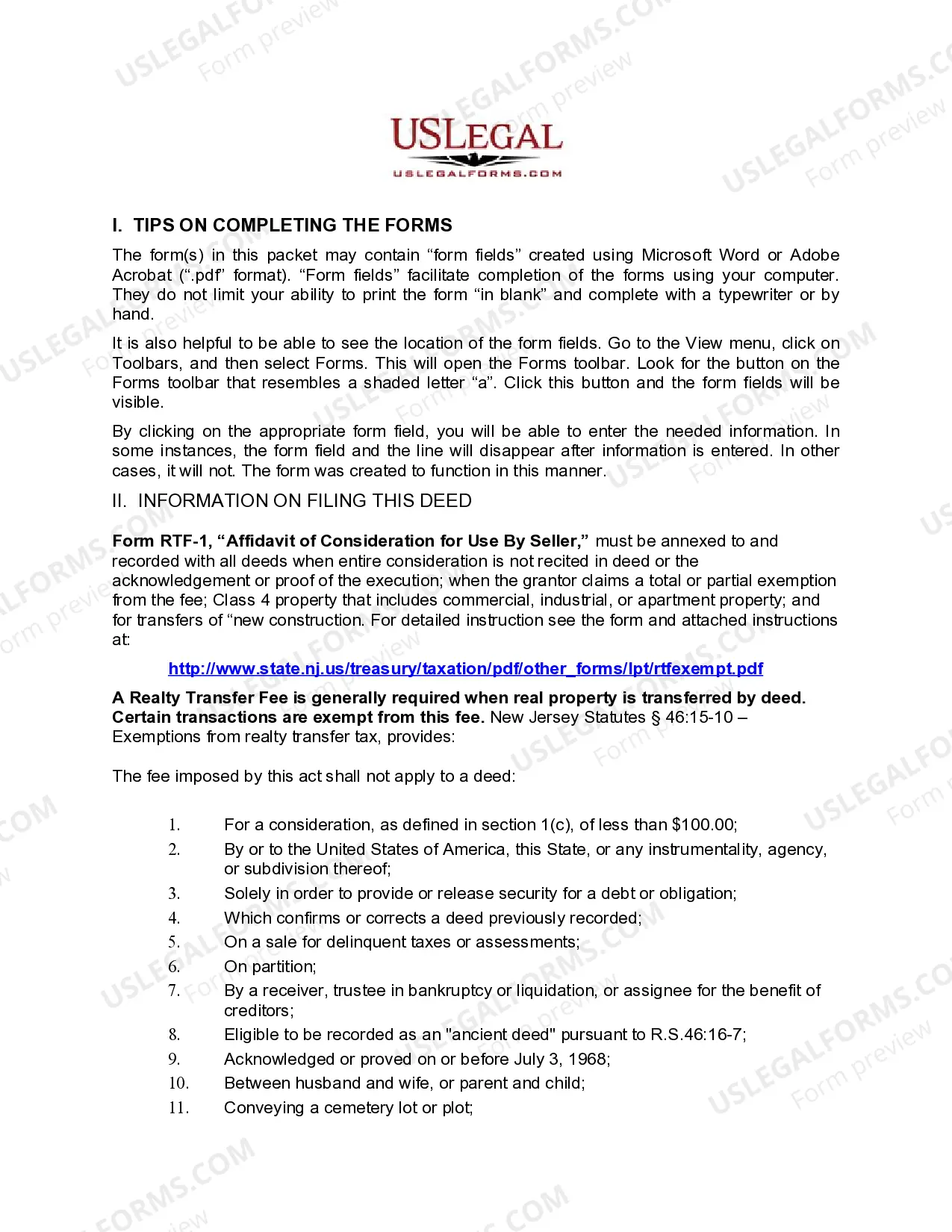 Preview Quitclaim Deed from Corporation to Husband and Wife