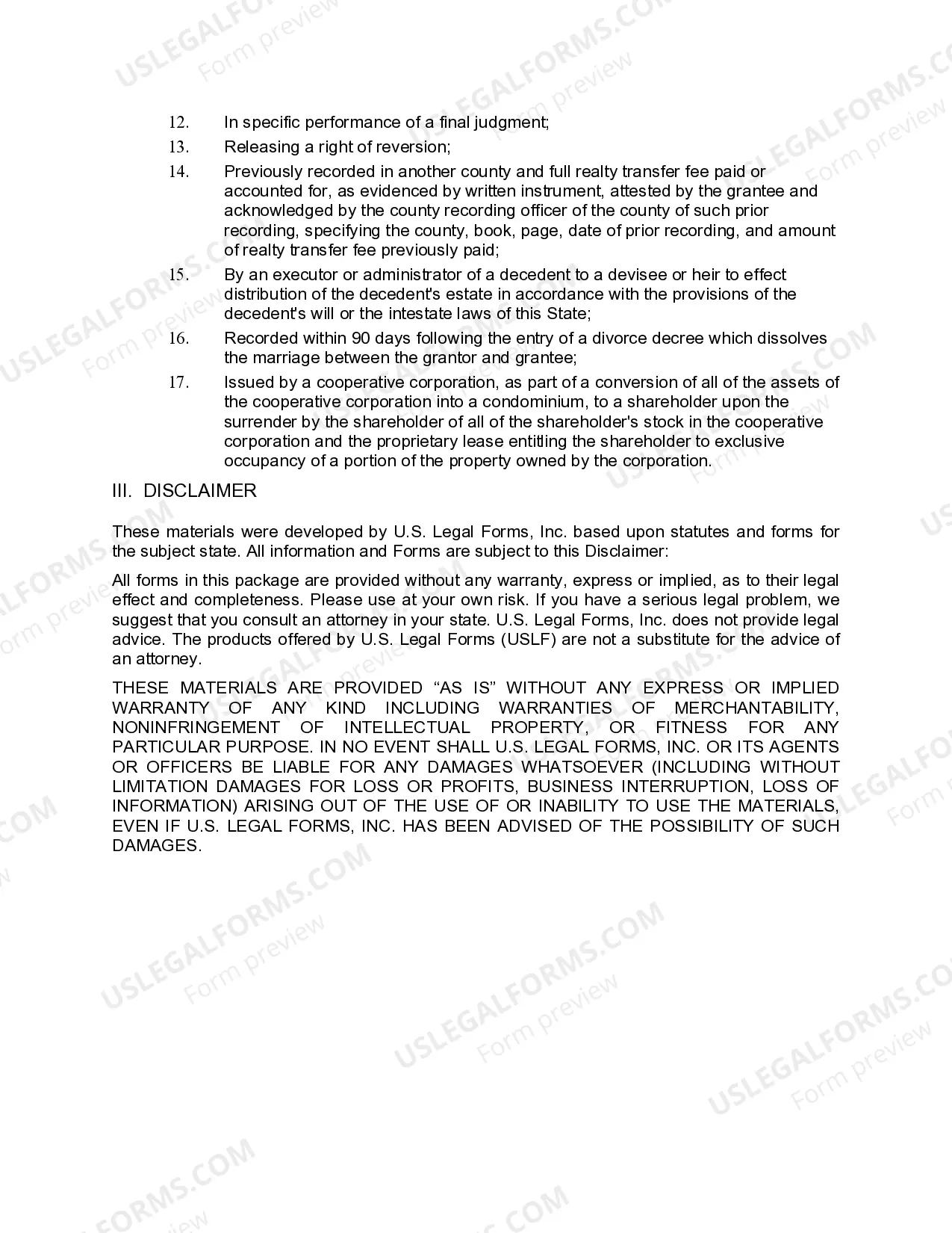 Preview Quitclaim Deed from Corporation to LLC