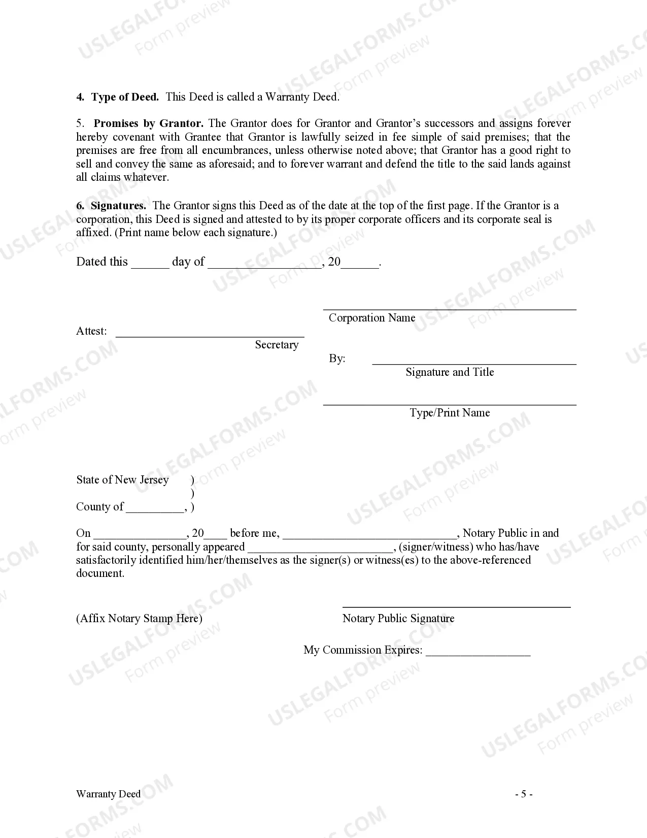 Preview Warranty Deed from Corporation to Two Individuals