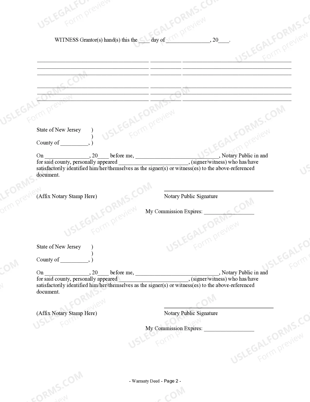Preview Warranty Deed from Husband and Wife to a Trust