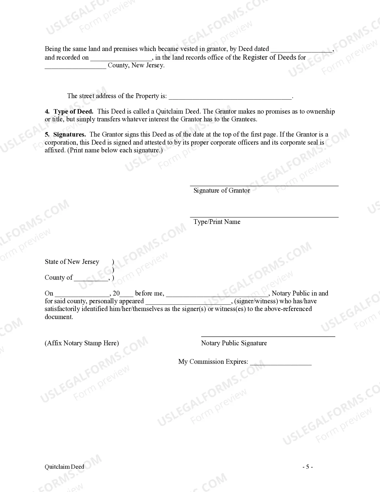 Preview Quitclaim Deed from Husband to Himself and Wife