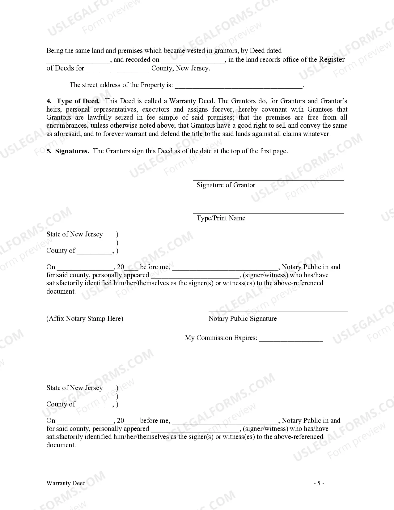 Preview Warranty Deed from Husband and Wife to Husband and Wife