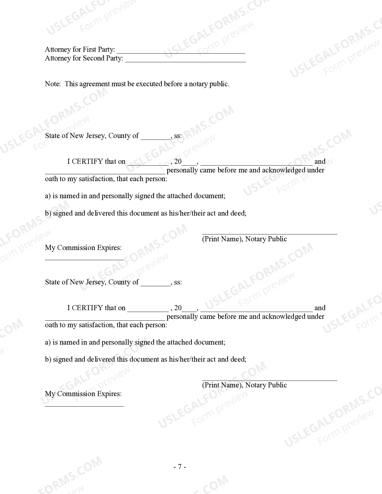 Preview Postnuptial Property Agreement