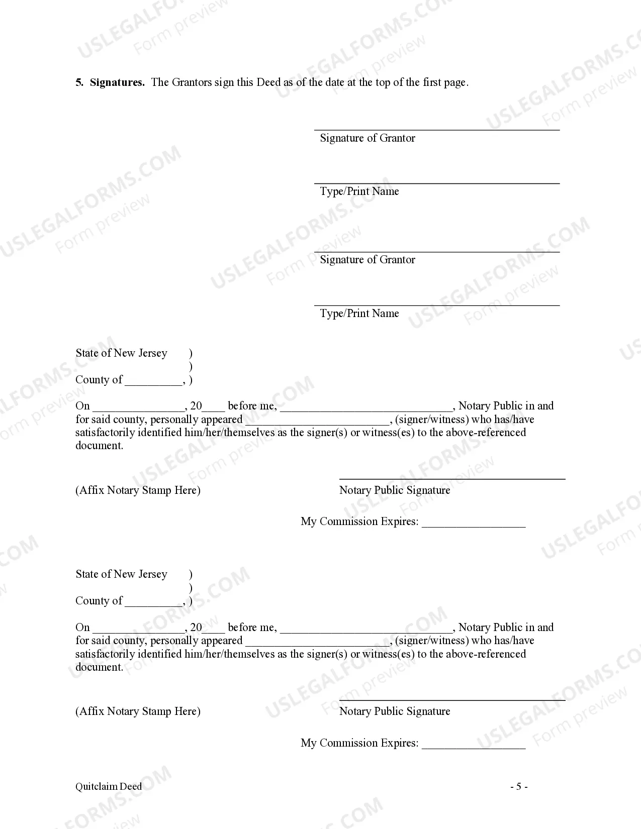 Preview Quitclaim Deed from Husband and Wife to an Individual