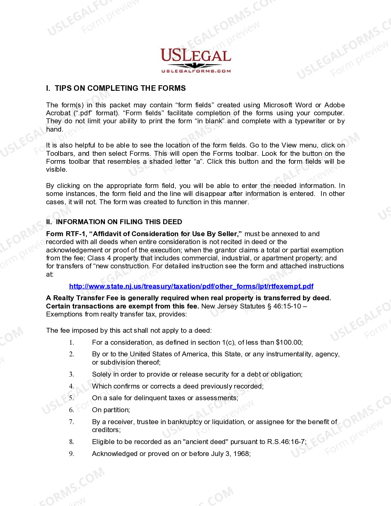 Preview Warranty Deed from Husband and Wife to an Individual