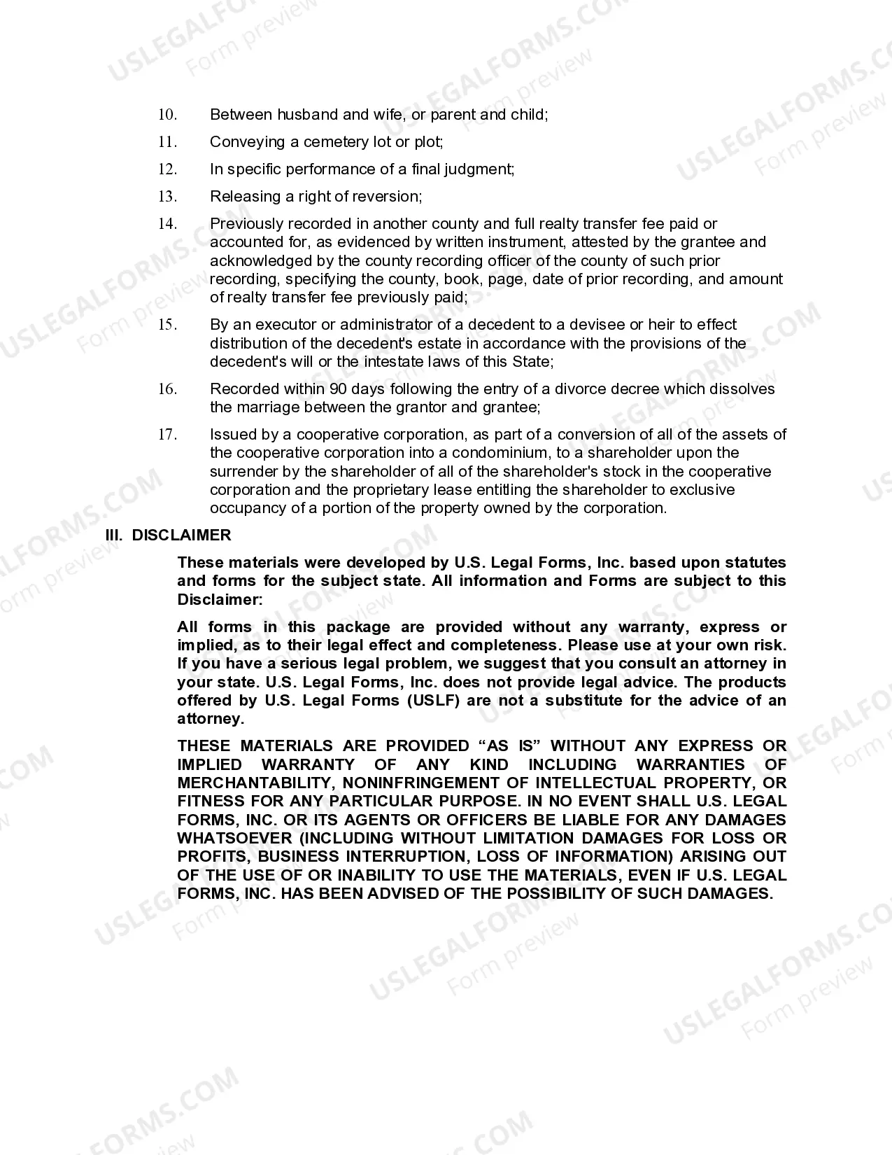 Preview Warranty Deed from Husband and Wife to an Individual