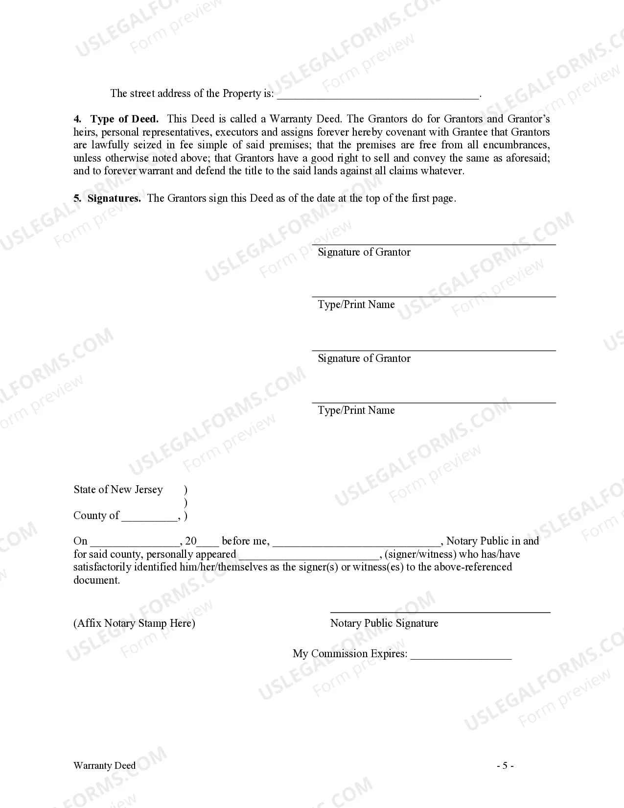 Preview Warranty Deed from Husband and Wife to an Individual