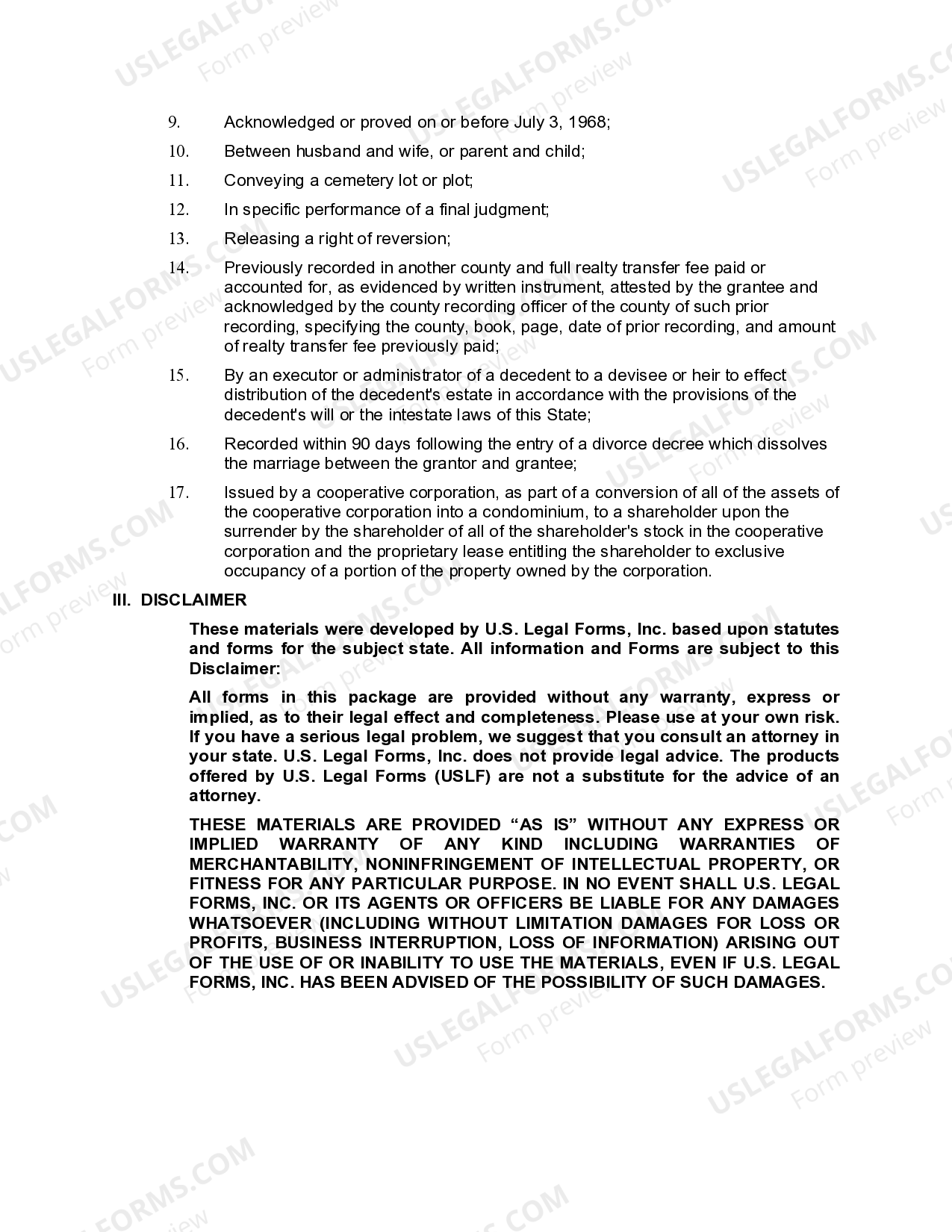 New Jersey Warranty Deed from Individual to Individual US Legal Forms