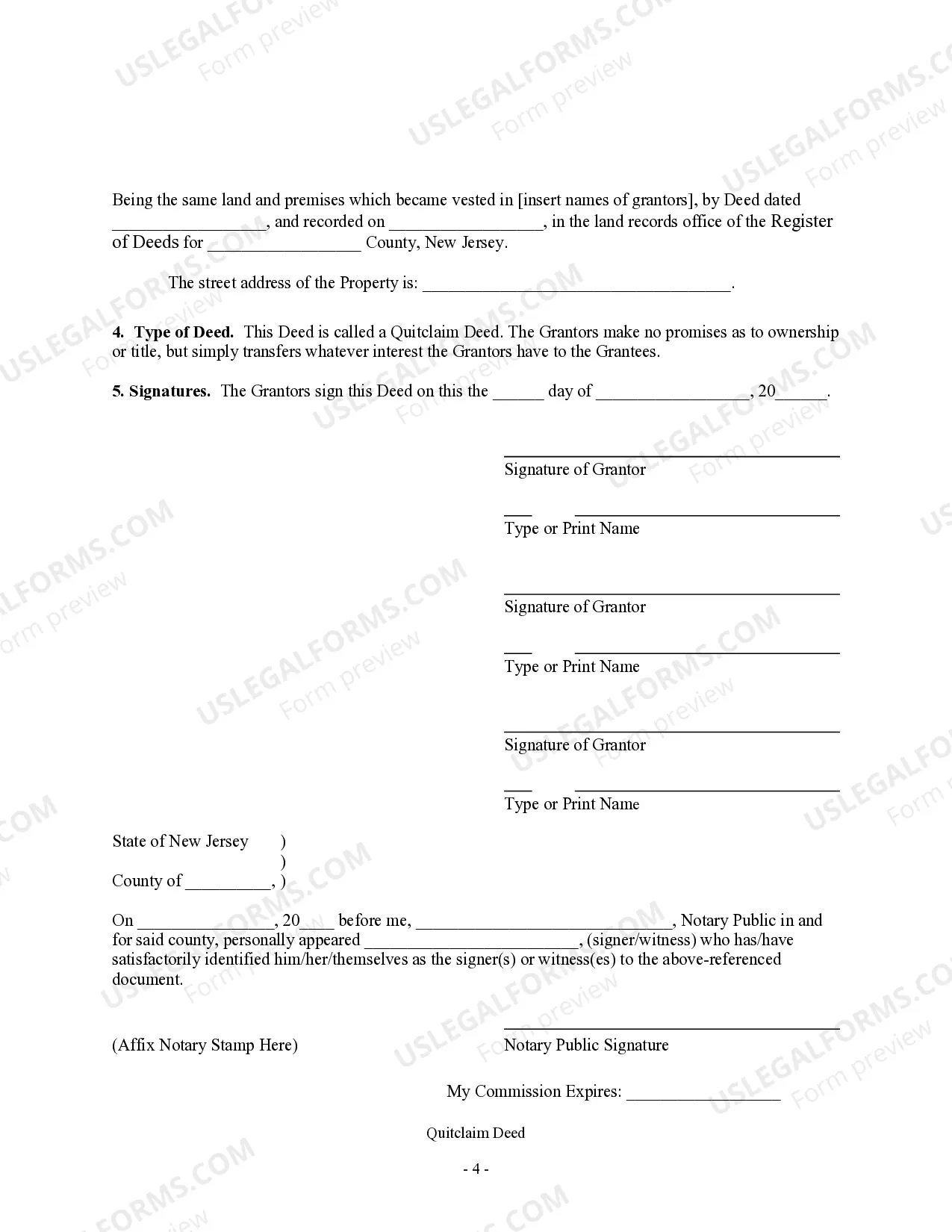 Preview Quitclaim Deed - Three Individuals to Husband and Wife