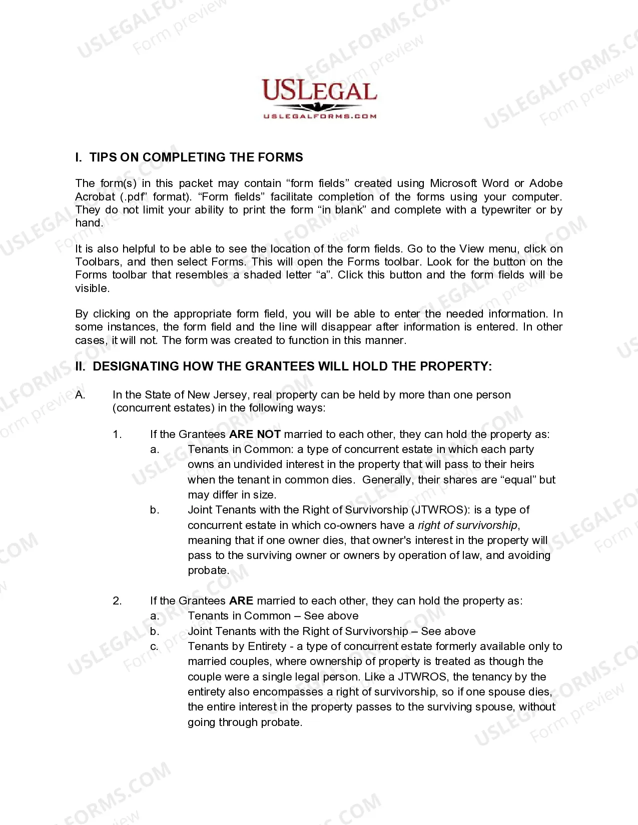 Preview Quitclaim Deed from Two Individuals to To Individuals