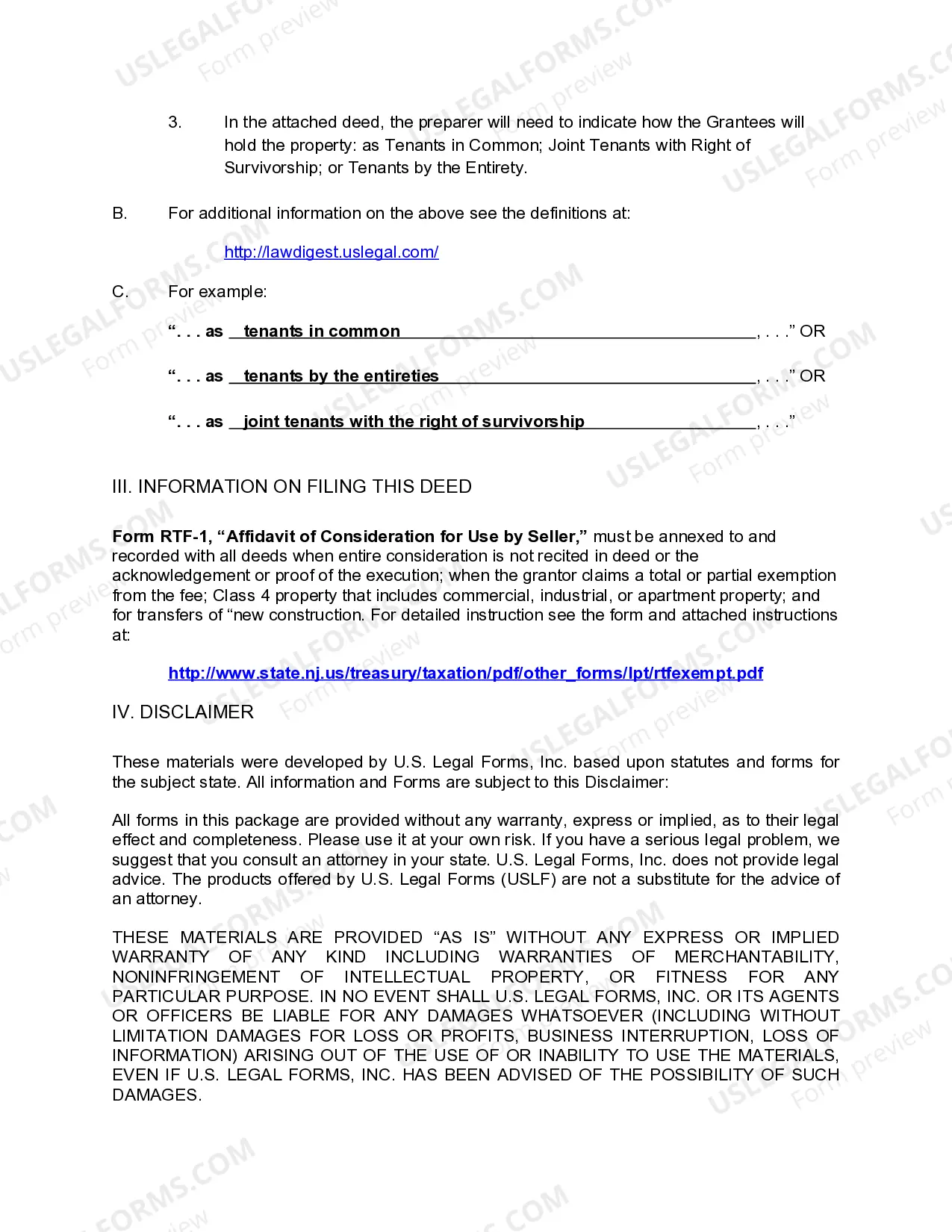 Preview Quitclaim Deed from Two Individuals to To Individuals