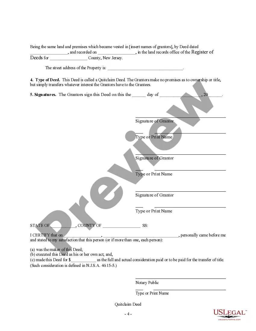 Get Quitclaim Deed from Three Individuals to Two Individuals Preview Quitclaim Deed from Three Individuals to Two Individuals
