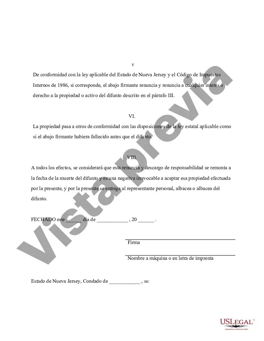 Preview Renuncia y Deslinde de Bienes recibidos por Sucesión Intestada