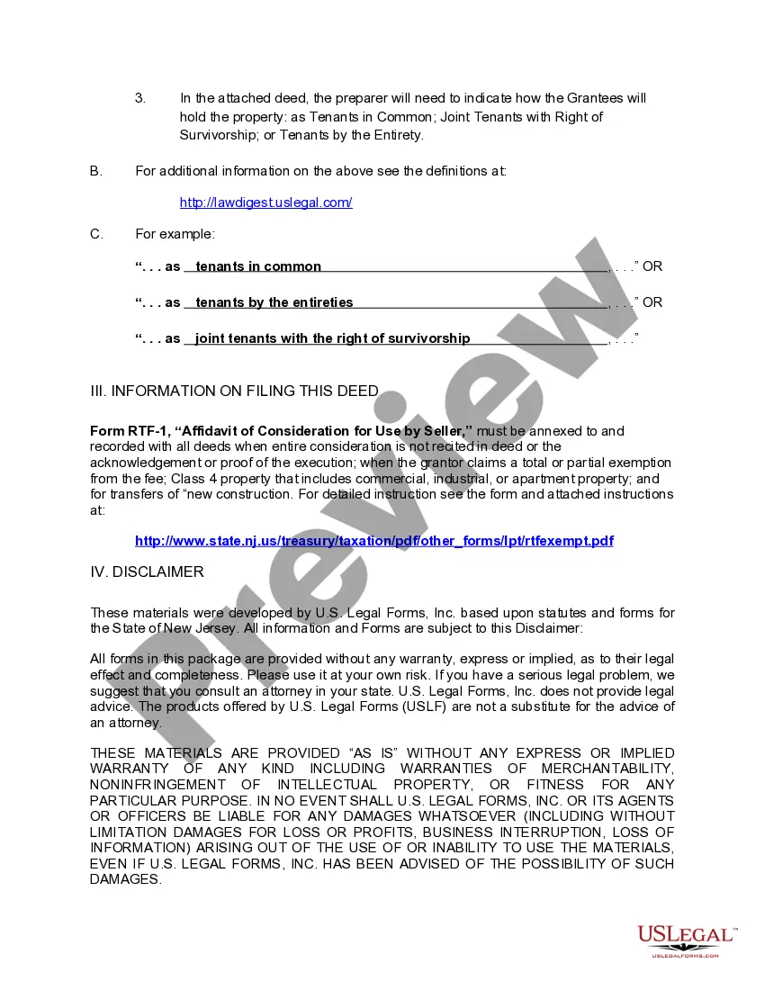 Preview Quitclaim Deed - Timeshare from Grantor to two Grantees