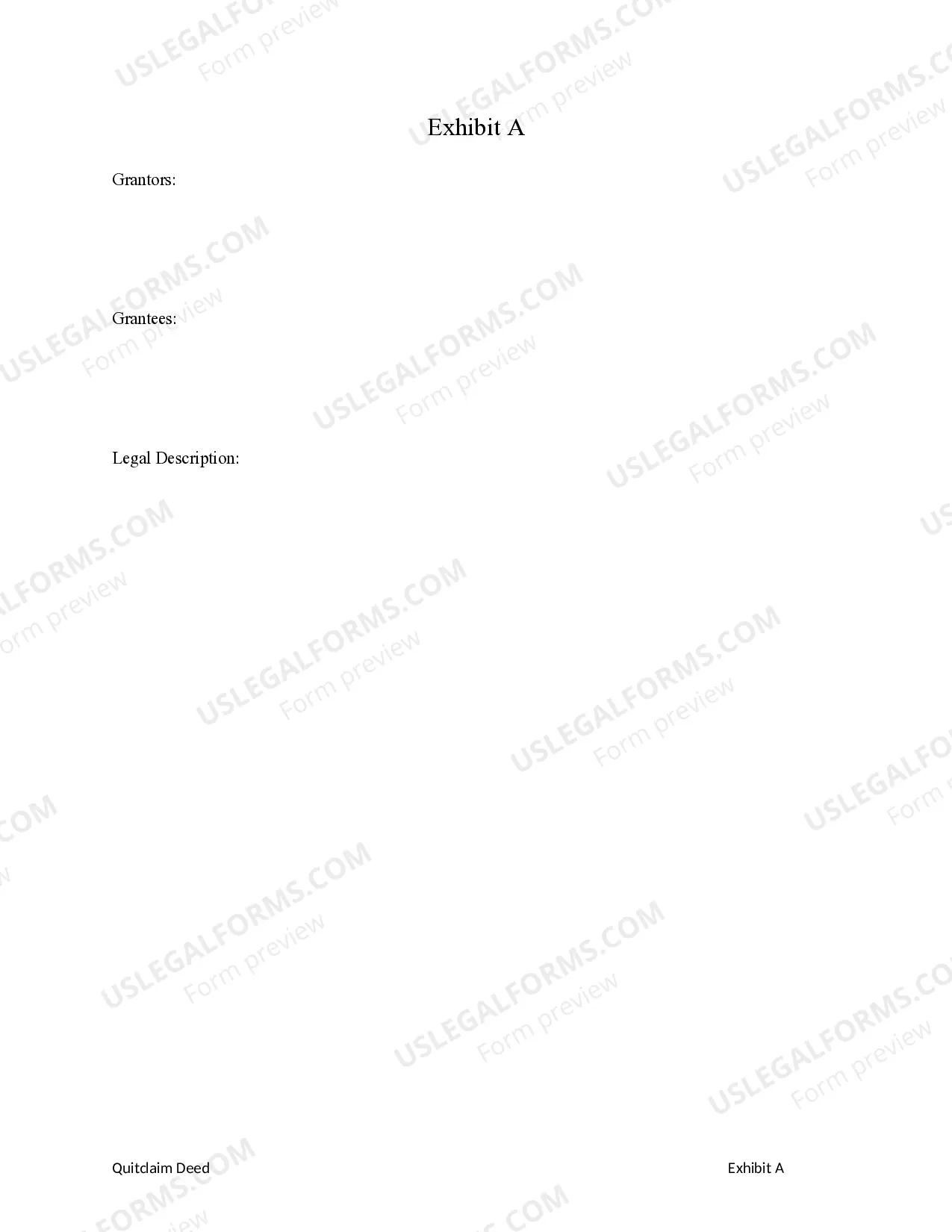 Preview Quitclaim Deed - Four Individuals to Four Individuals