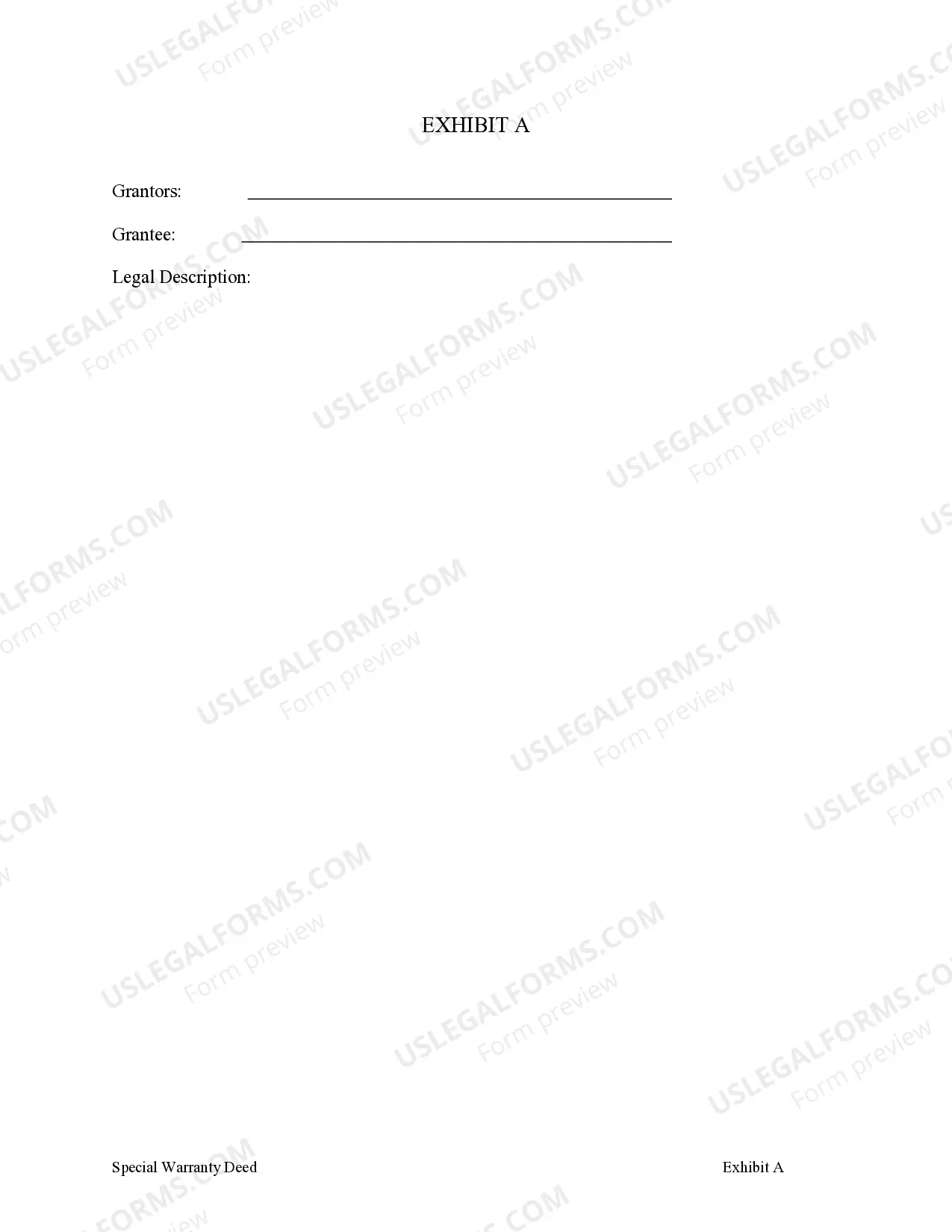 Preview Special Warranty Deed