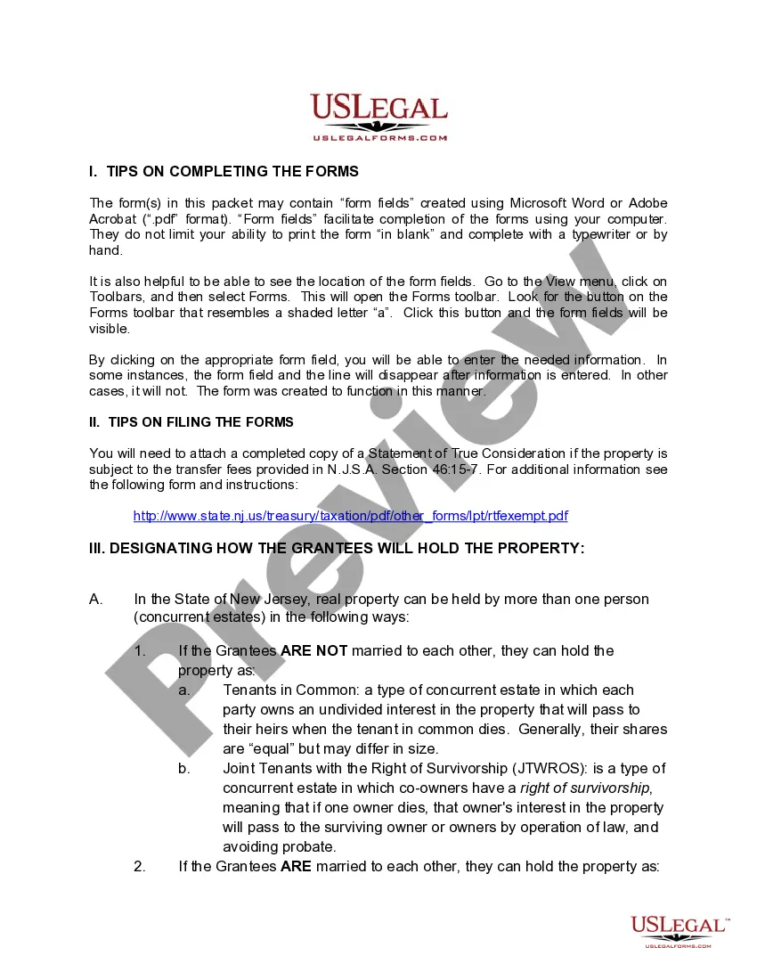 Preview Warranty Deed from Two Individuals / Husband and Wife to Two Individuals / Husband and Wife