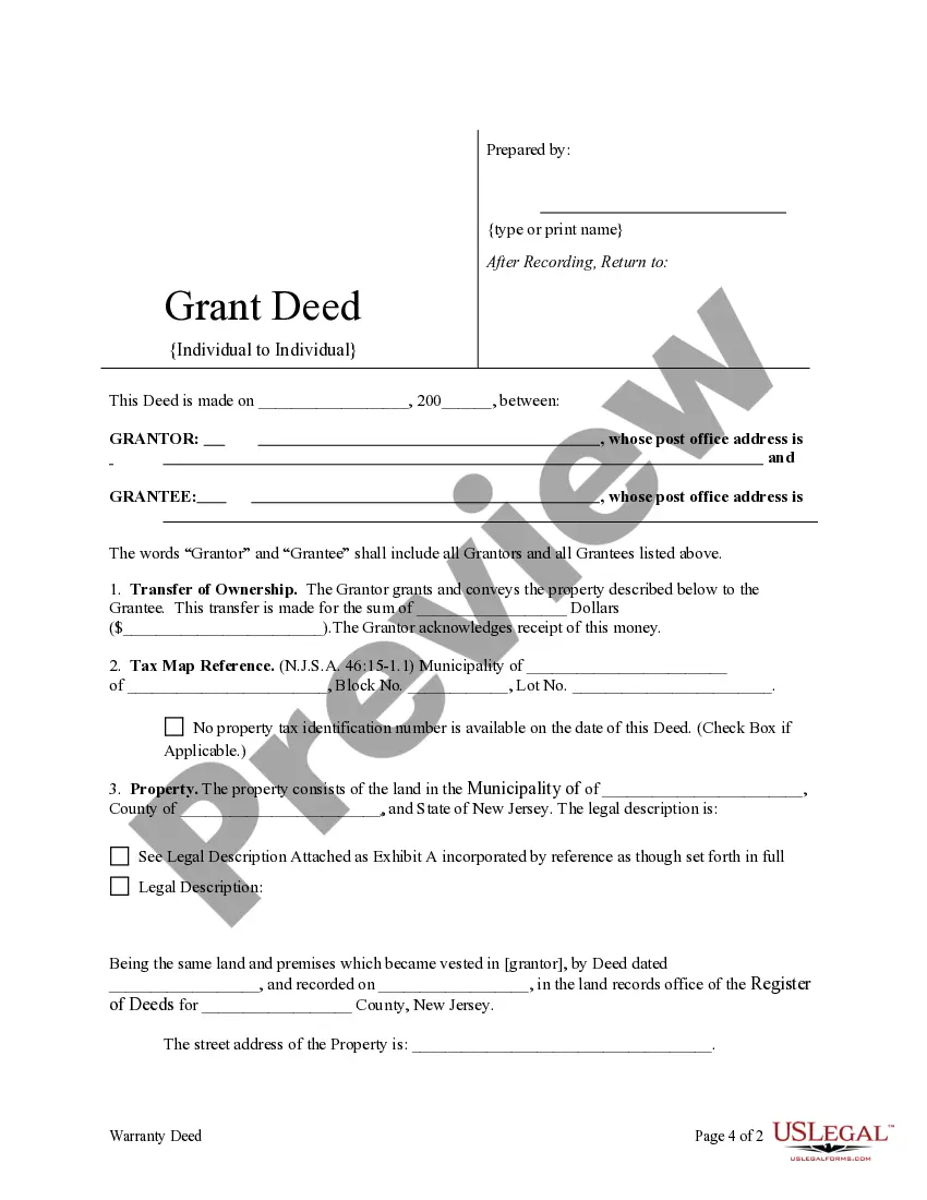 Get Grant Deed from an individual to an individual Preview Grant Deed from an individual to an individual