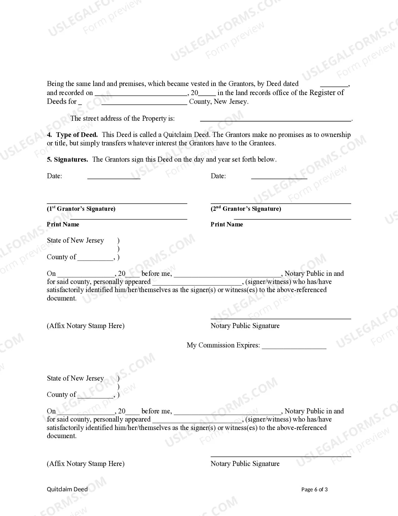 Preview Quitclaim Deed from a Husband and Wife and Husband and Wife to a Husband and Wife