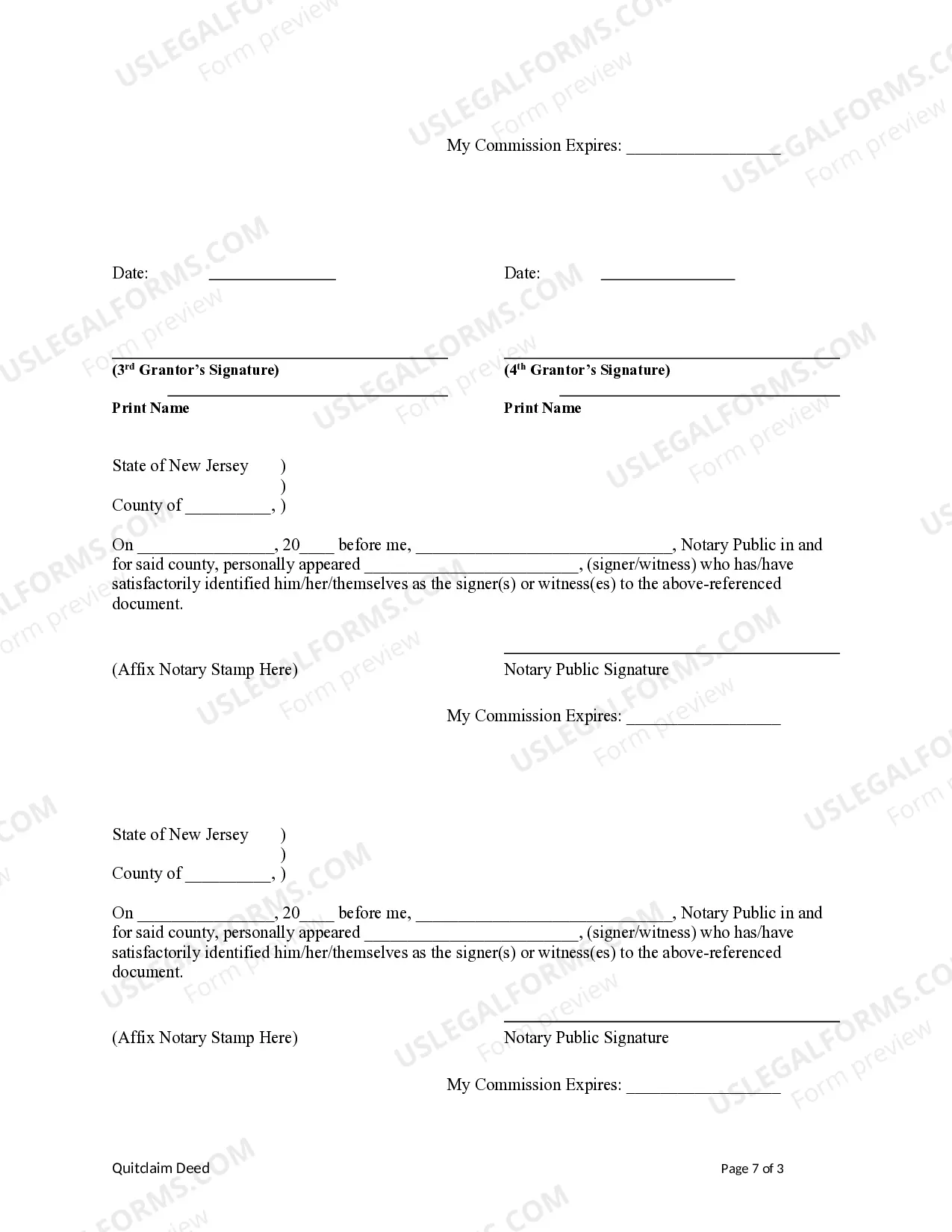 Preview Quitclaim Deed from a Husband and Wife and Husband and Wife to a Husband and Wife