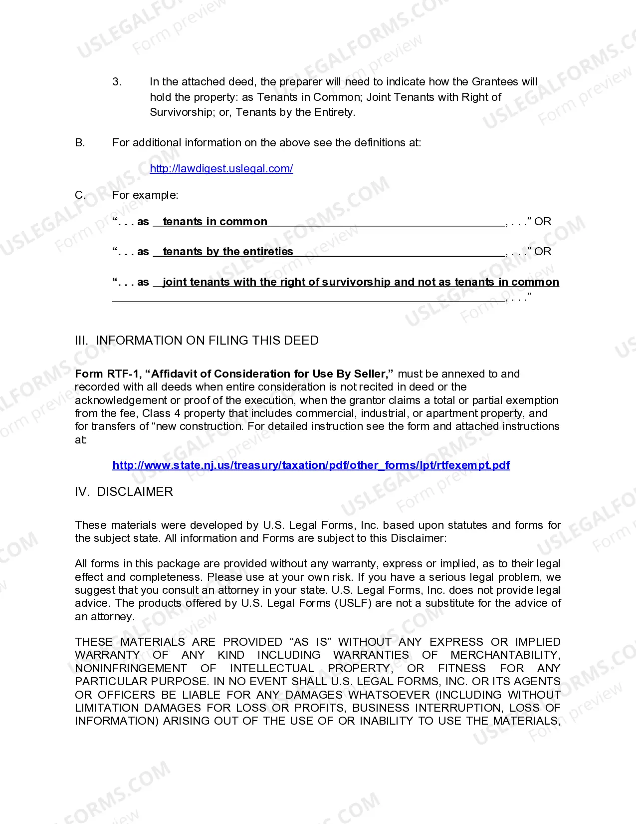 Preview Quitclaim Deed from Individual to two Individuals