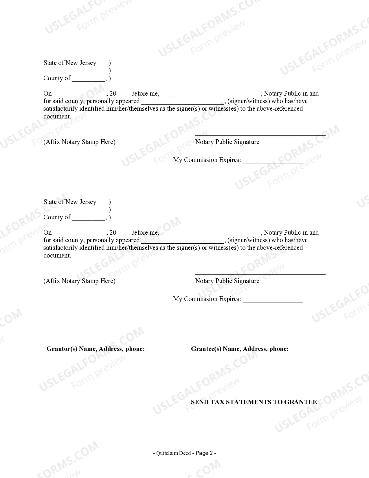 Preview Quitclaim Deed by Two Individuals to Corporation