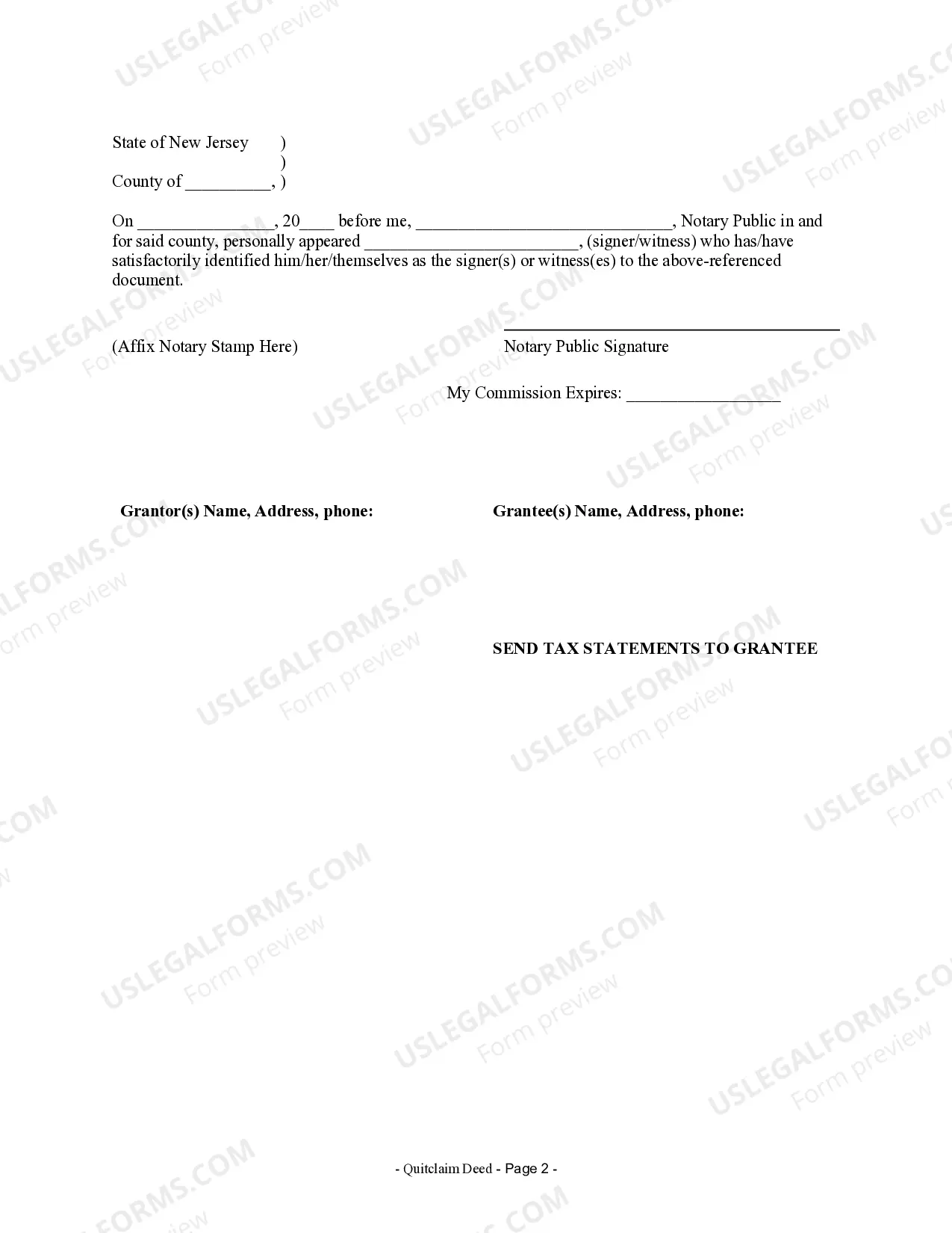 Preview Quitclaim Deed from Individual to Corporation