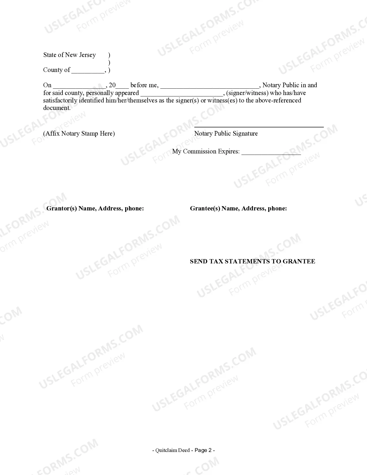 Preview Quitclaim Deed from Individual to LLC