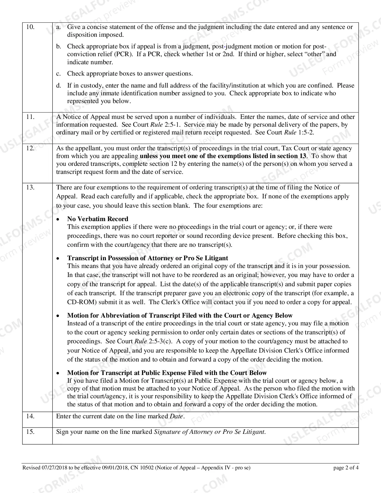 Preview Notice of Appeal