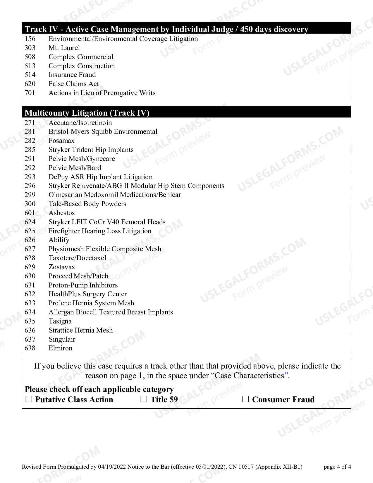 Preview Civil Case Information Statement