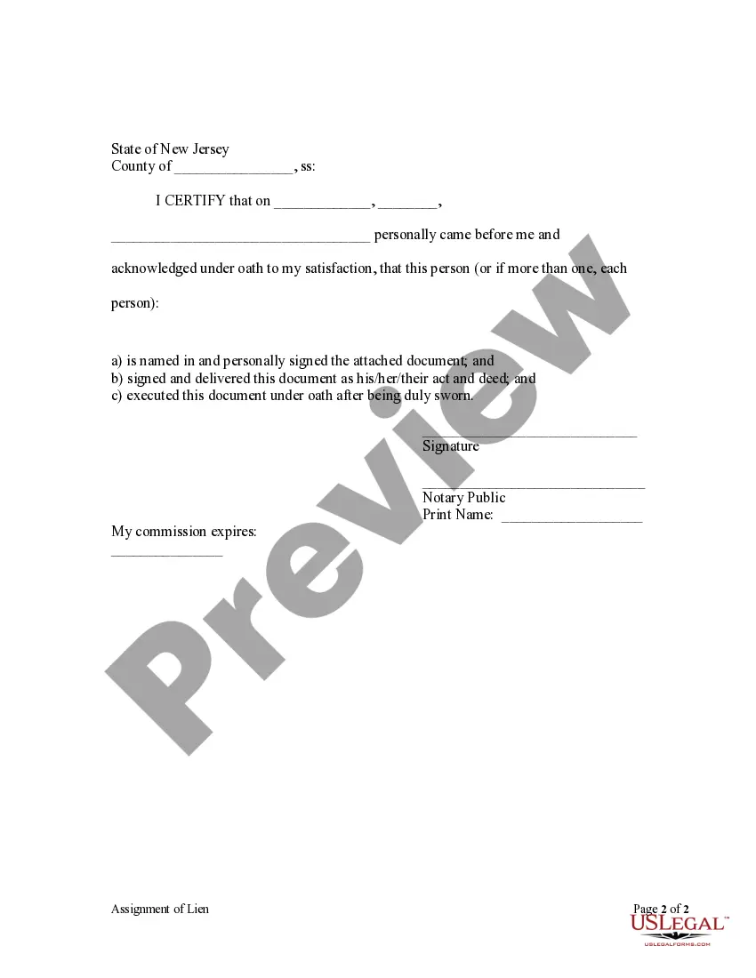 Get Assignment of Lien - Individual Preview Assignment of Lien - Individual