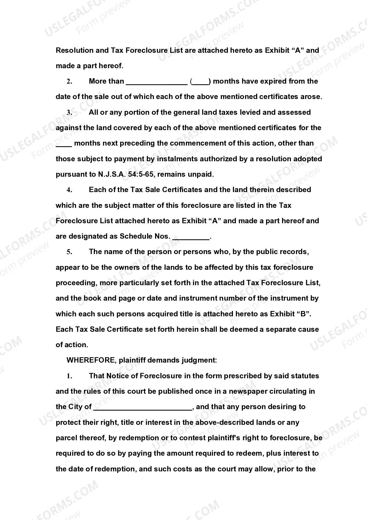 Preview Amended Verified Complaint in Rem Foreclosure