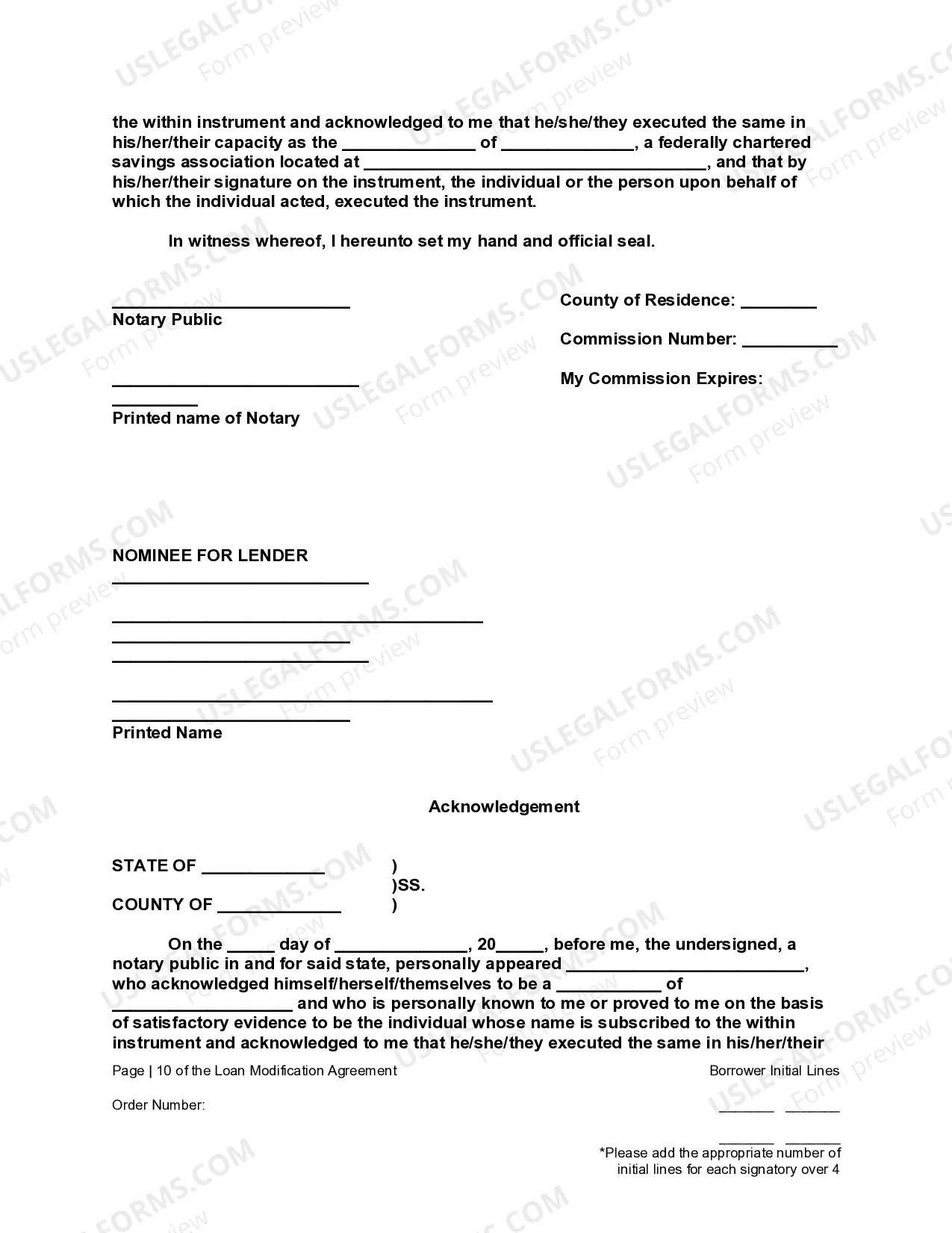 Preview Loan Modification Agreement For Fixed Rate Loan