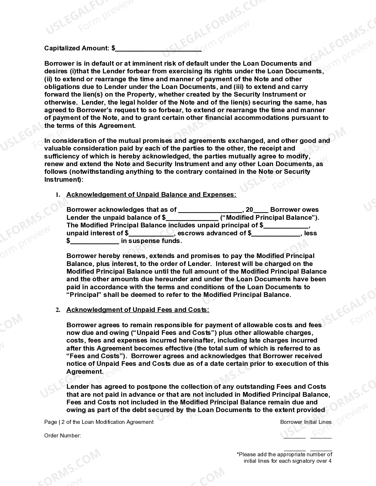 Preview Loan Modification Agreement For Fixed Rate Loan