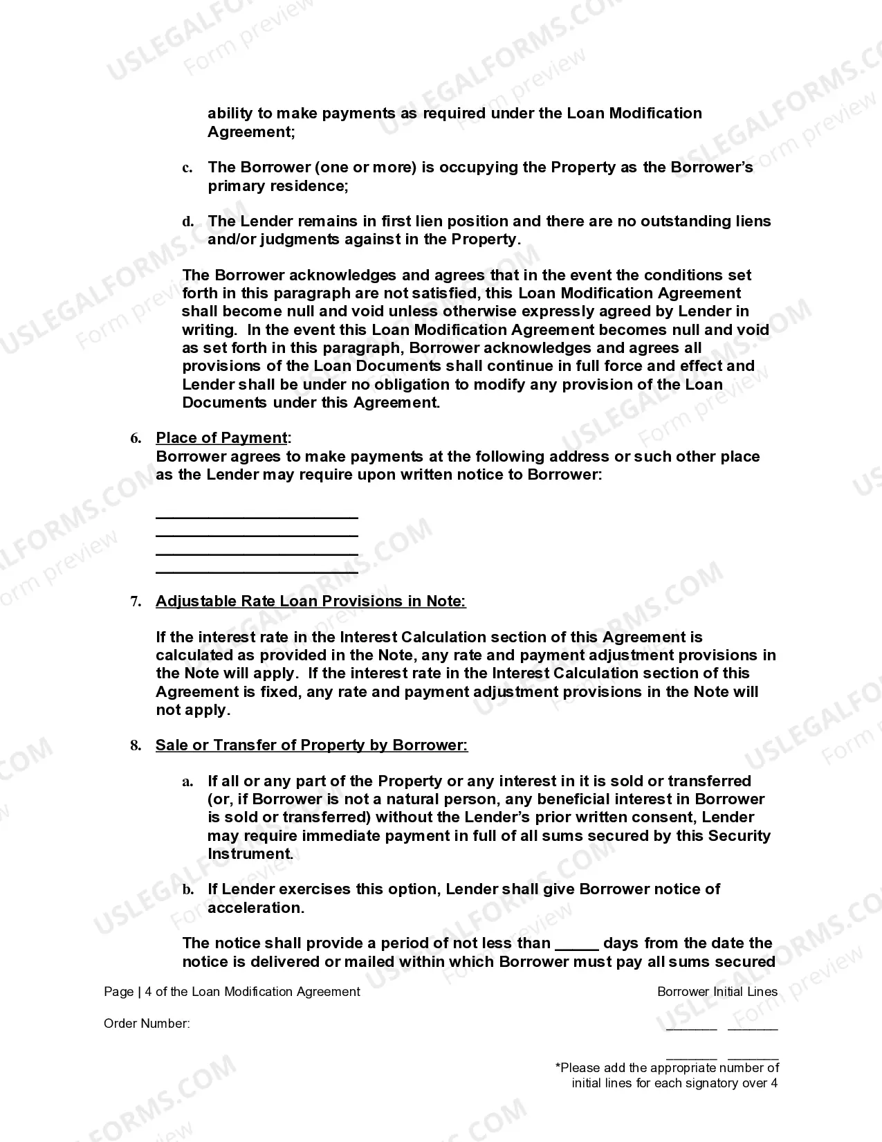 Preview Loan Modification Agreement For Fixed Rate Loan