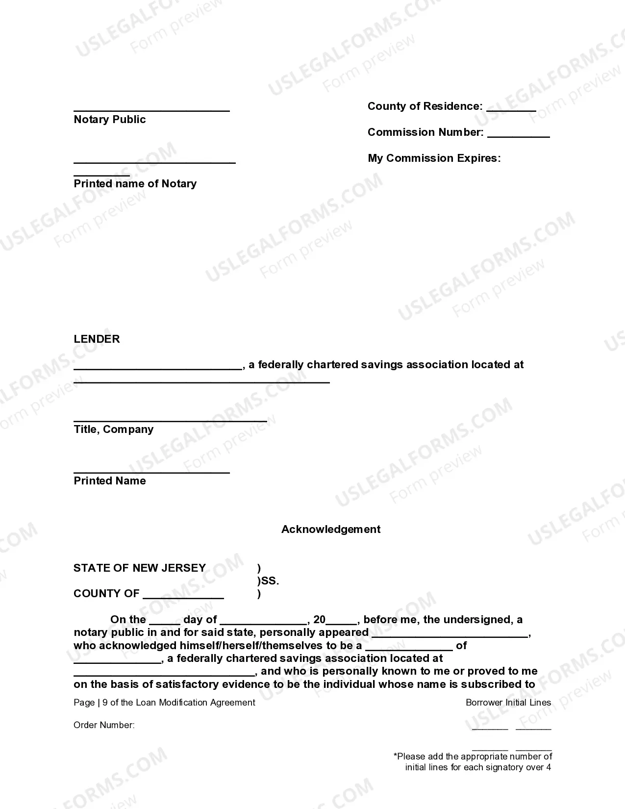 Preview Loan Modification Agreement For Fixed Rate Loan