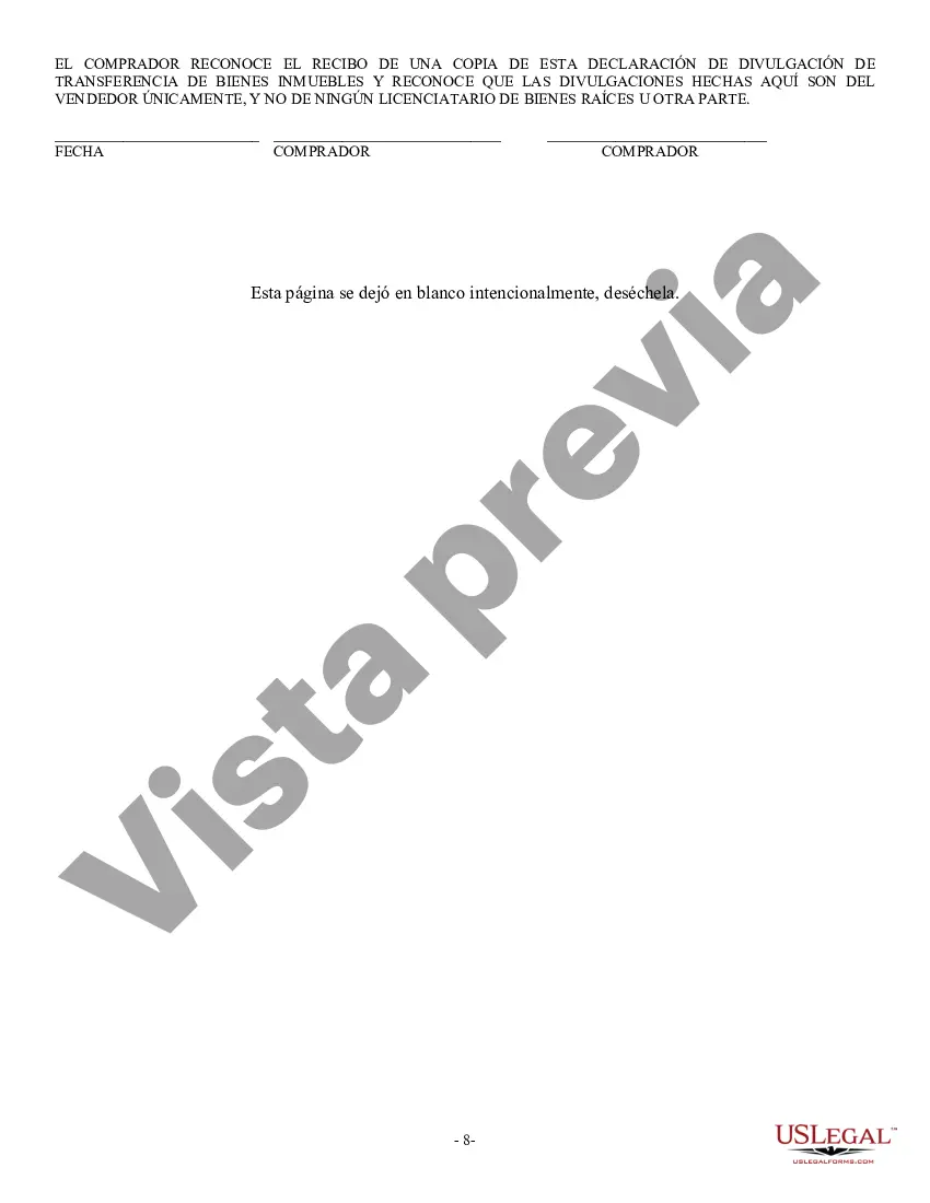 Preview Declaración de Divulgación de Ventas de Bienes Raíces Residenciales