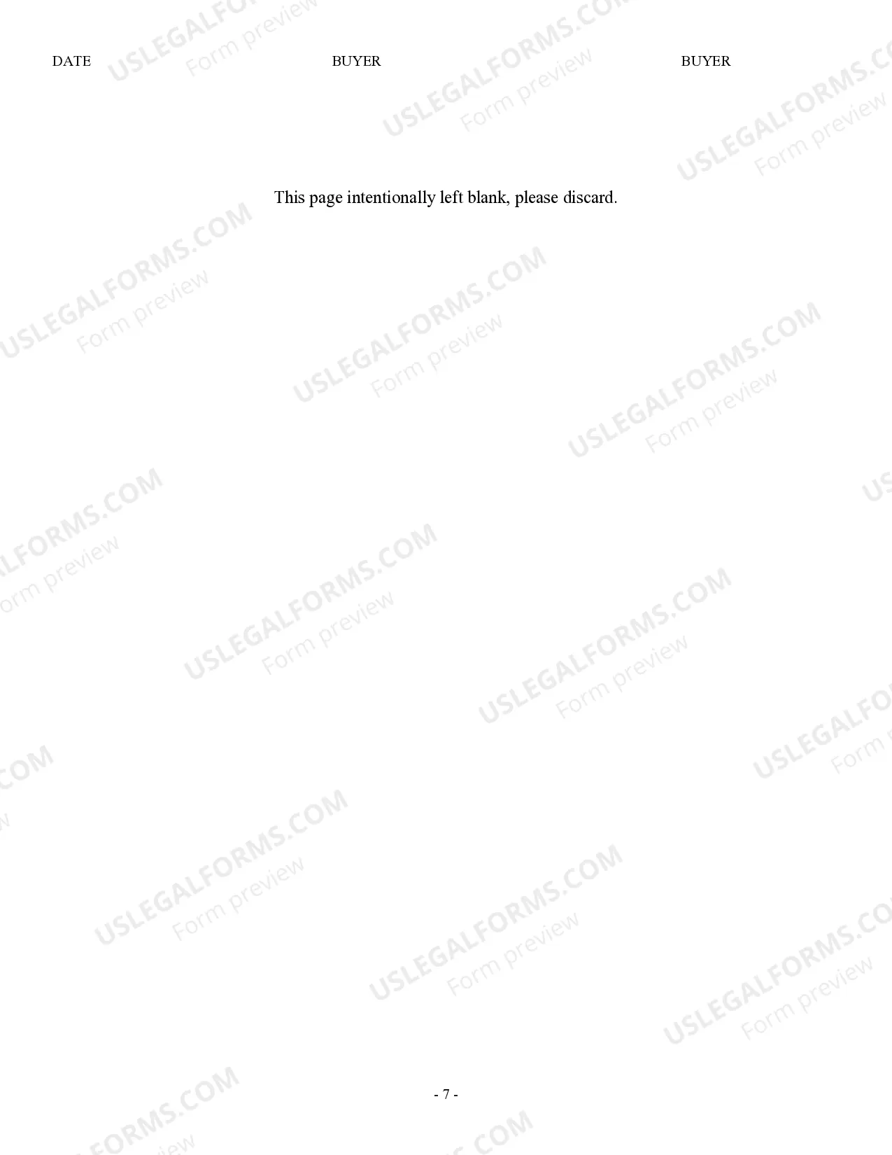 Preview Residential Real Estate Sales Disclosure Statement