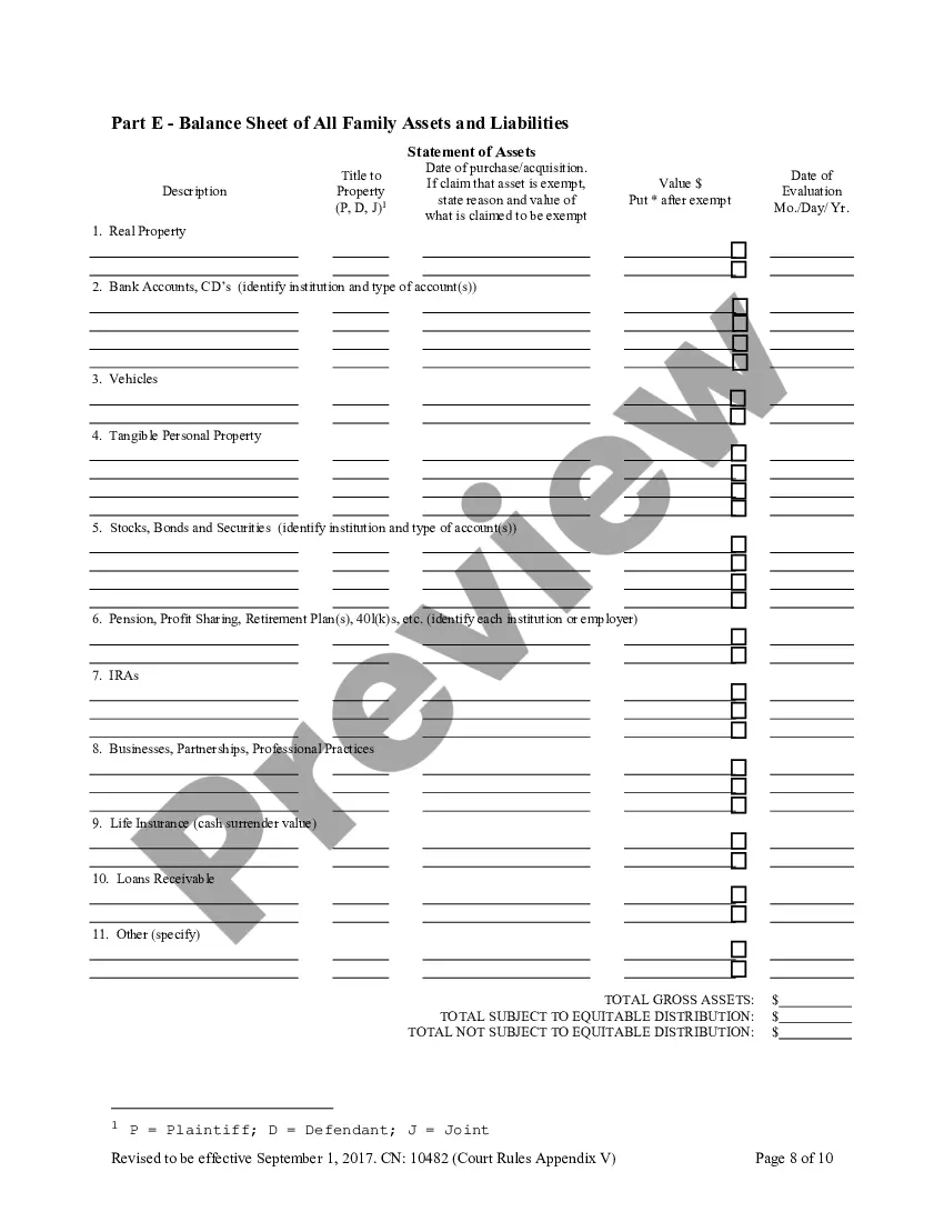 Preview Family Part Case Information Statement