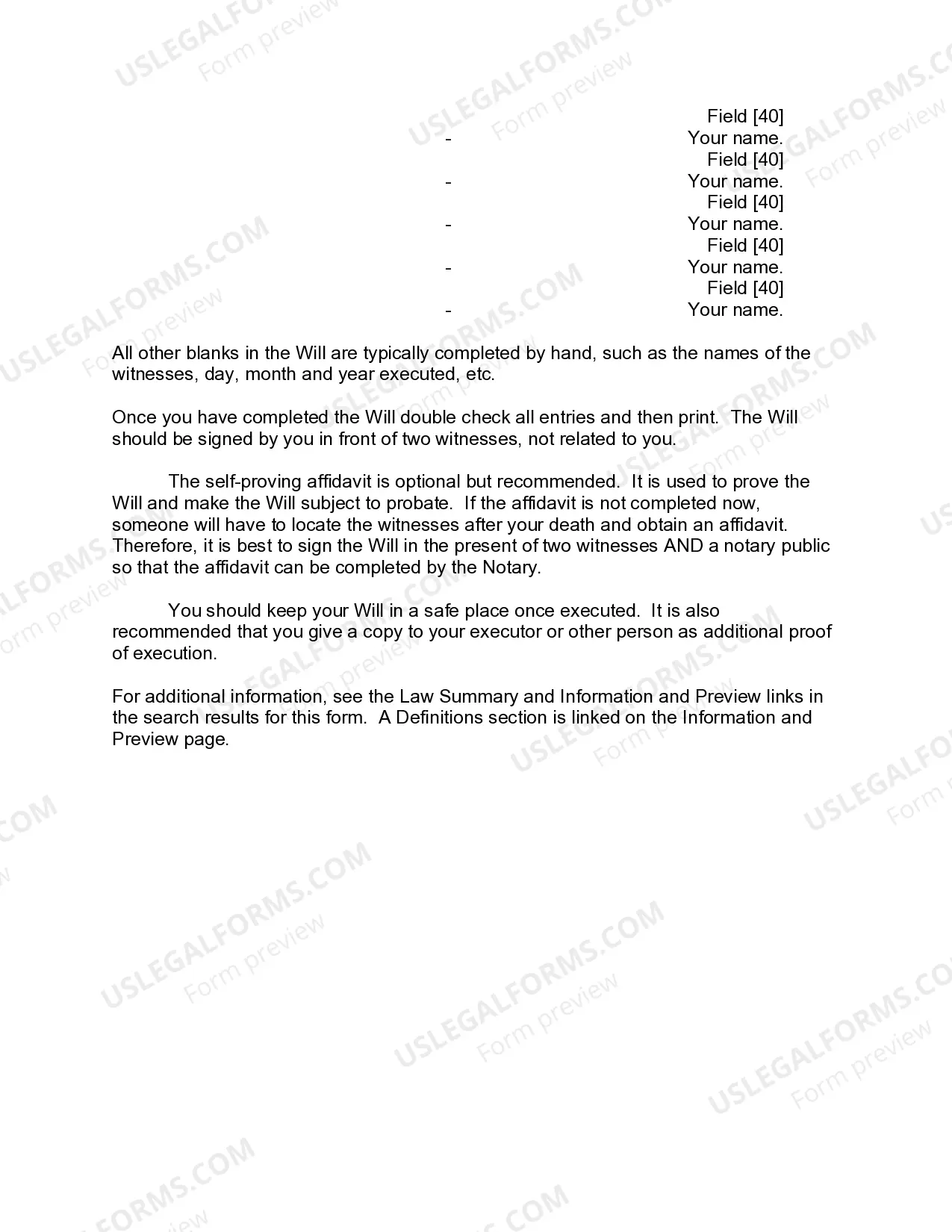 Preview Mutual Wills Package of Last Wills and Testaments for Man and Woman living together not Married with Adult Children