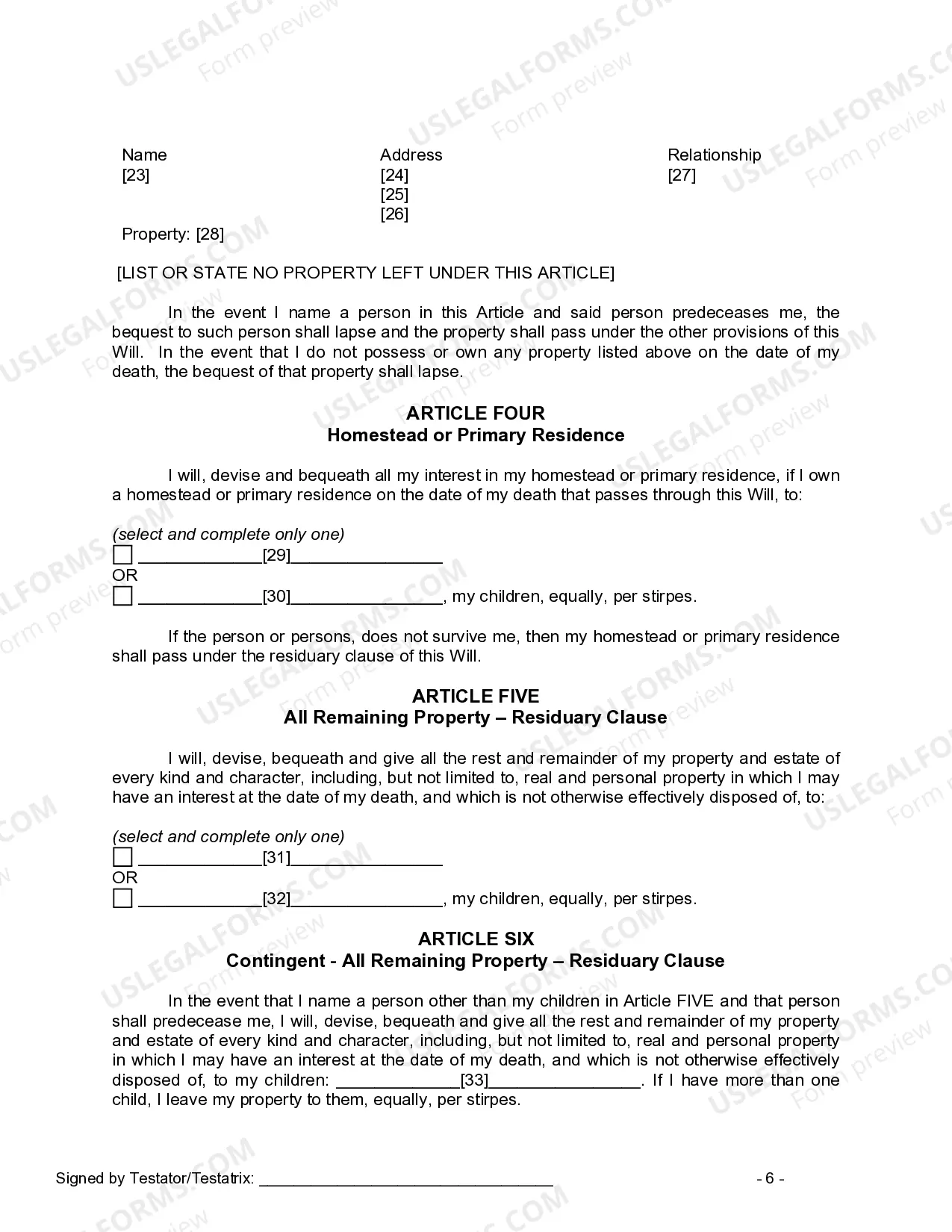 Preview Mutual Wills Package of Last Wills and Testaments for Man and Woman living together not Married with Adult Children