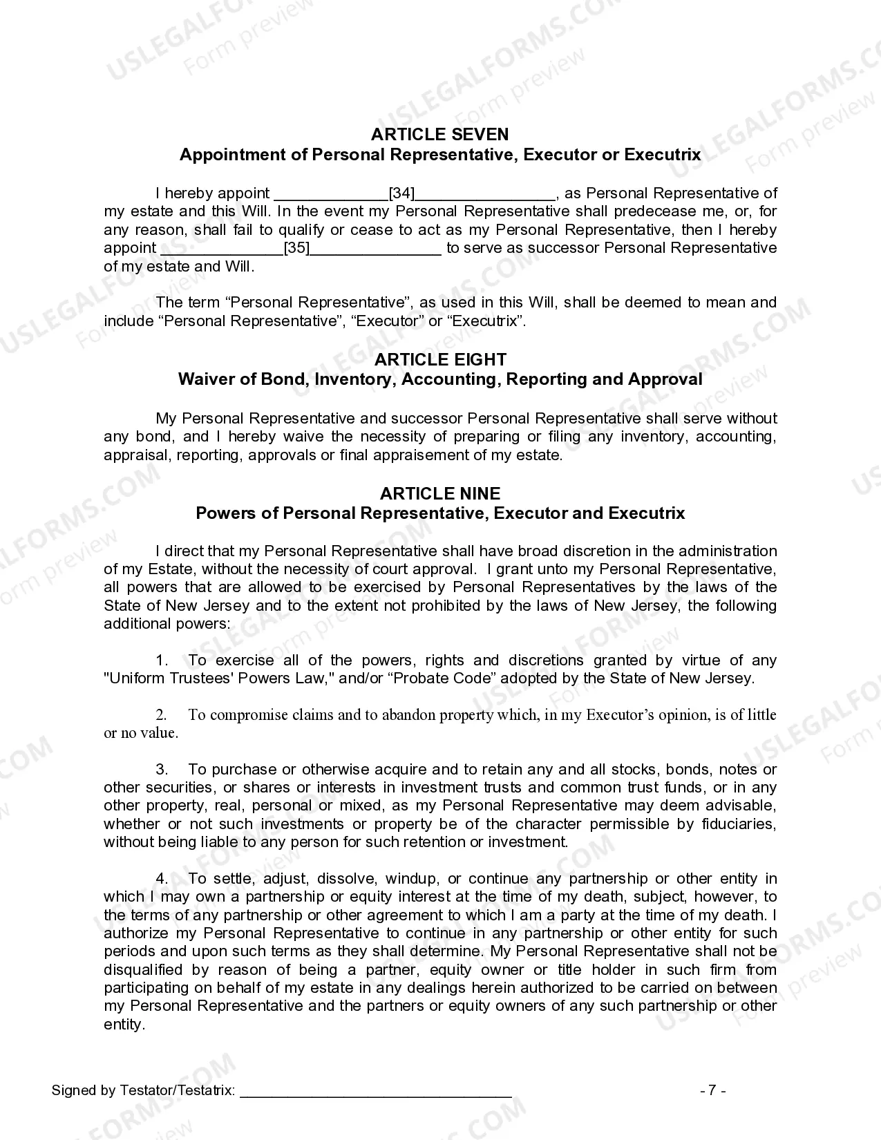 Preview Mutual Wills Package of Last Wills and Testaments for Man and Woman living together not Married with Adult Children