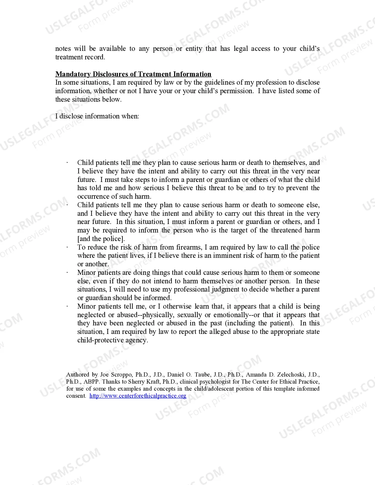 Preview New Jersey Authorization for Consent to Treat a Mionr - Mental Health Services